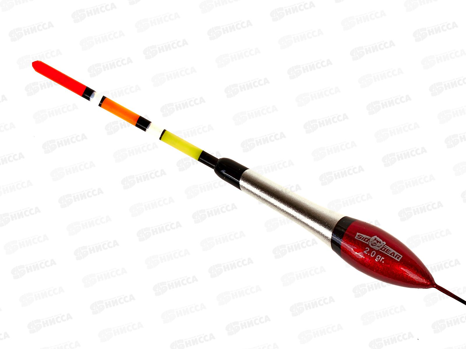 Поплавок SIBBEAR бальса цветная антенка 2г серебряно-красный 5035 020 *1/10