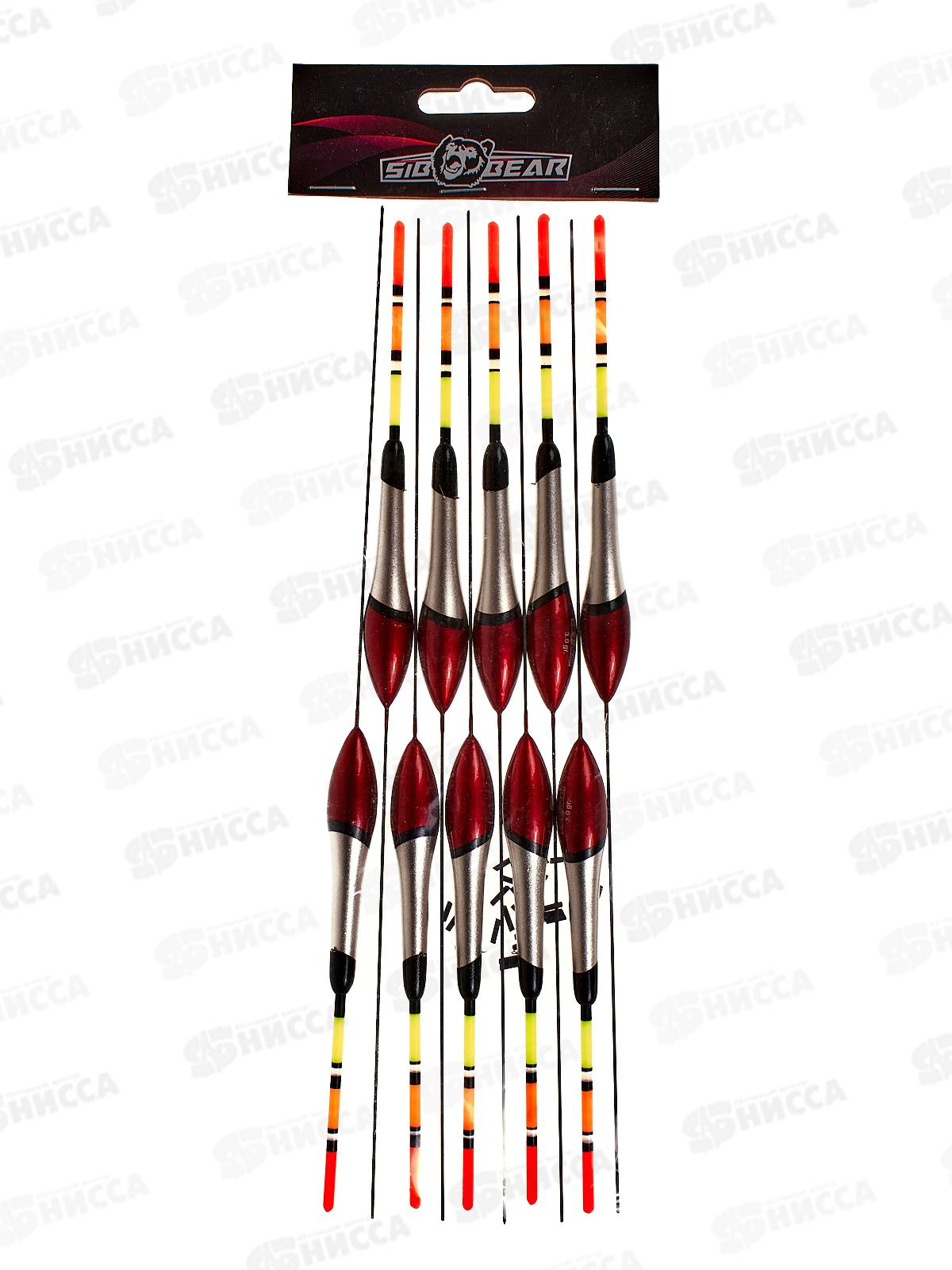 Поплавок SIBBEAR бальса цветная антенка 3г серебряно-красный 5035 030 *1/10