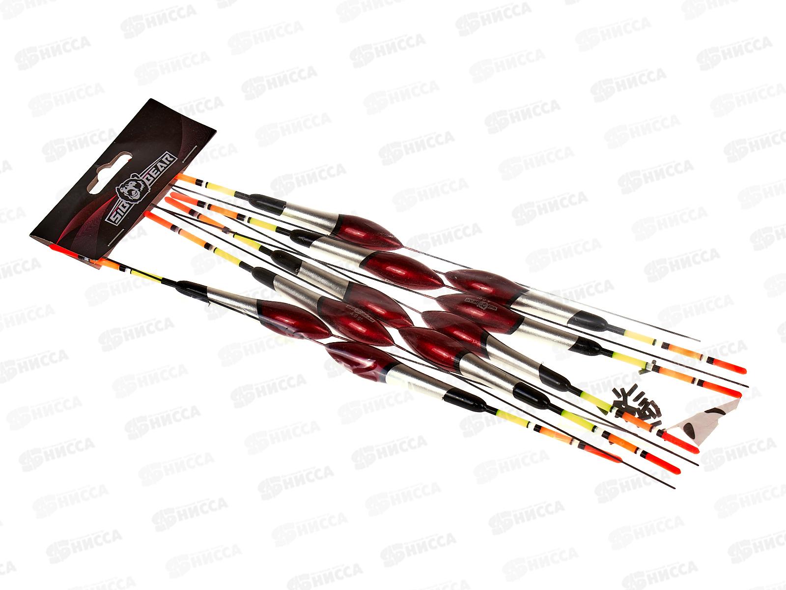 Поплавок SIBBEAR бальса цветная антенка 4г серебряно-красный 5035 040 *1/10