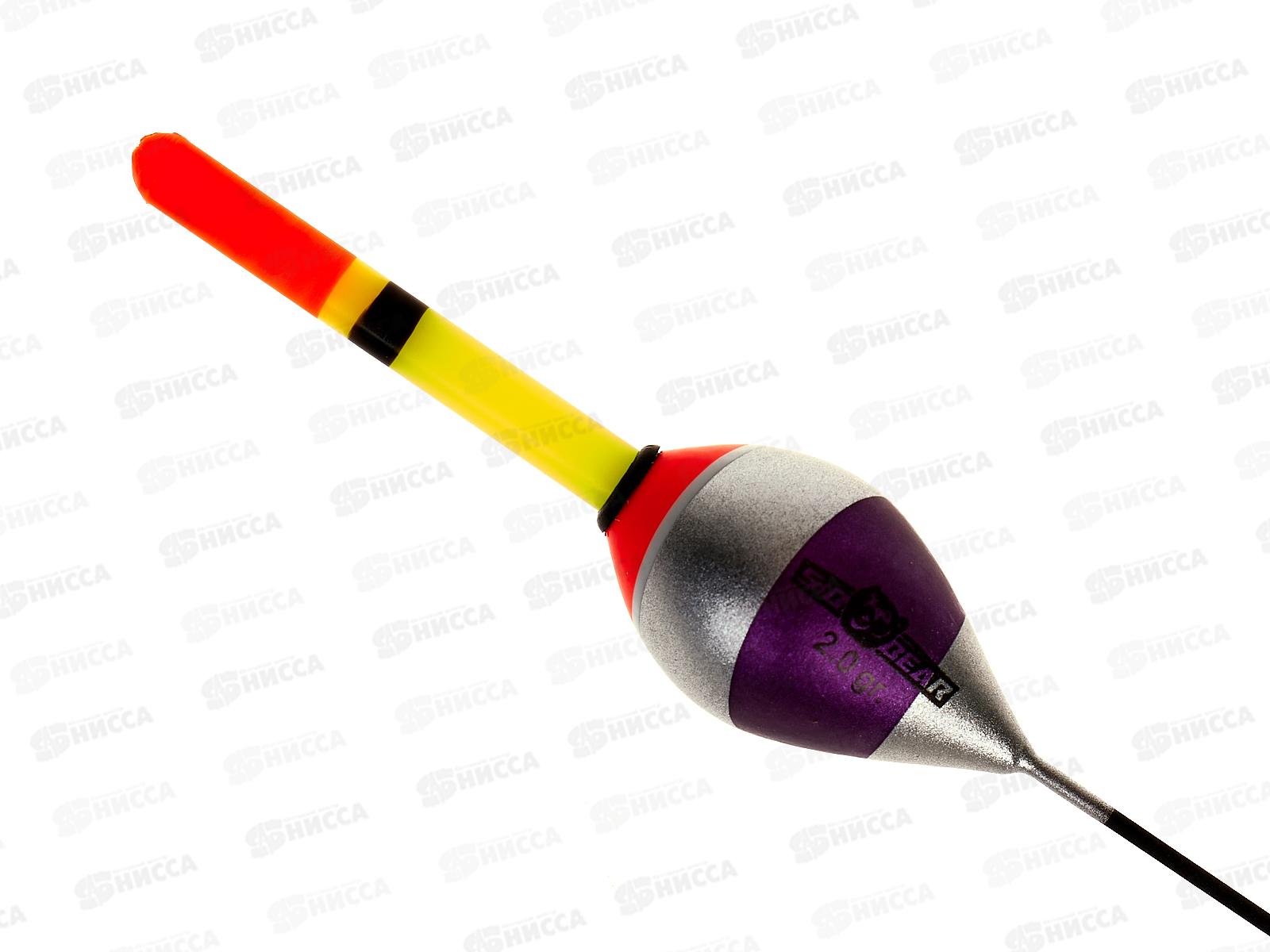 Поплавок SIBBEAR бальса съемная антена 2г сереб-фиол 2119 020 *1/10