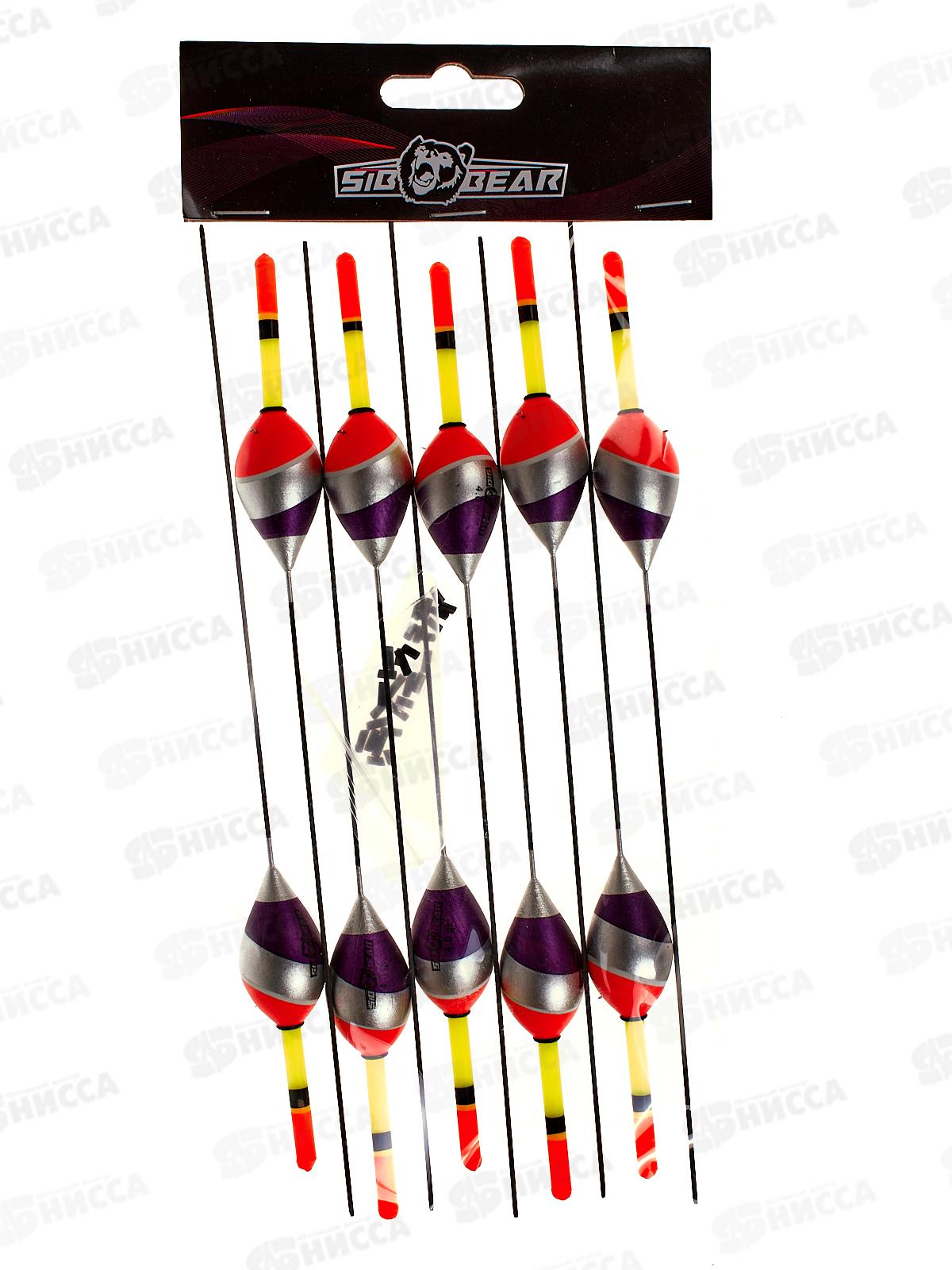 Поплавок SIBBEAR бальса съемная антена 4г сереб-фиол 2119 040 *1/10