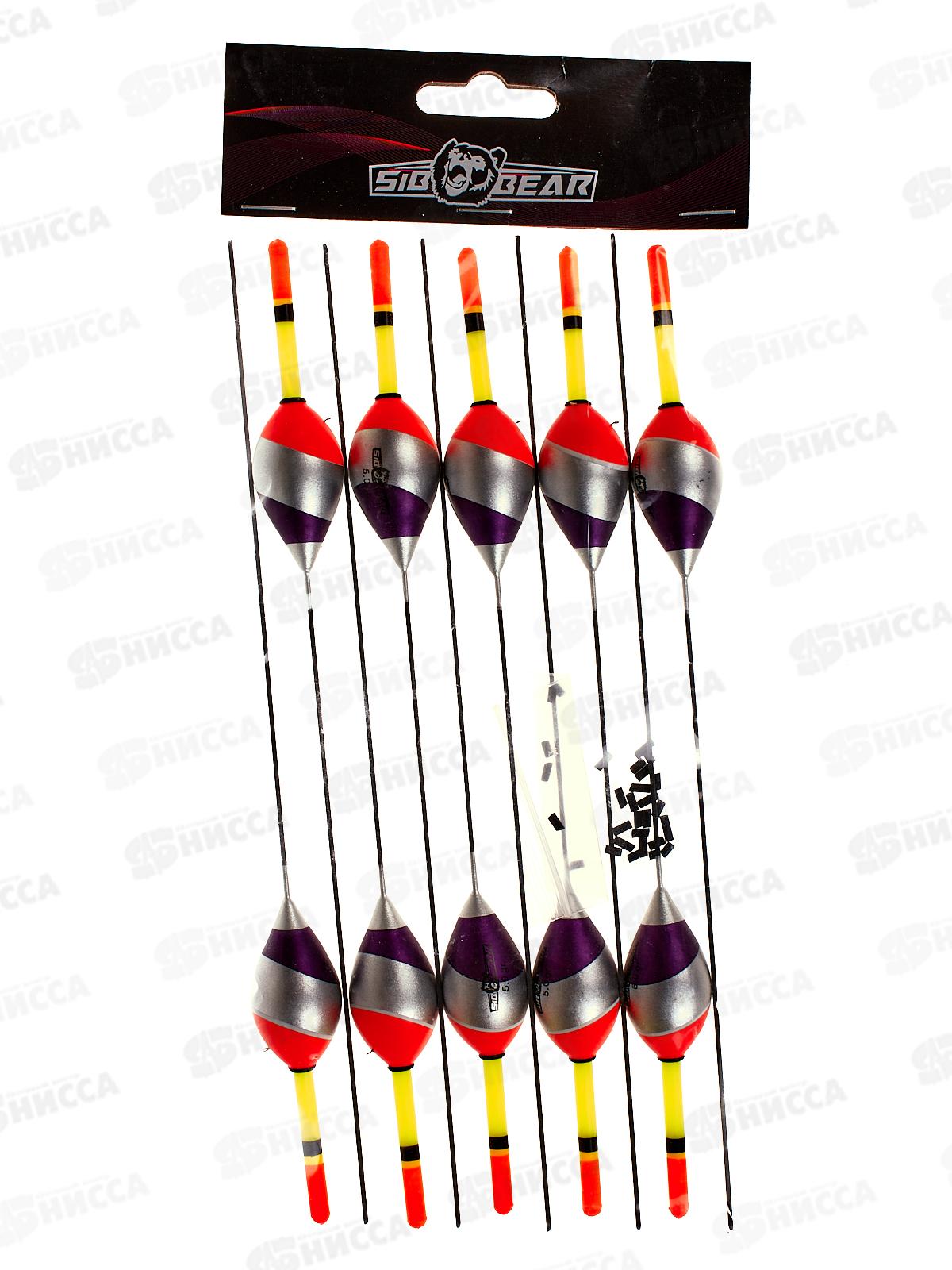 Поплавок SIBBEAR бальса съемная антена 5г сереб-фиол 2119 050 *1/10