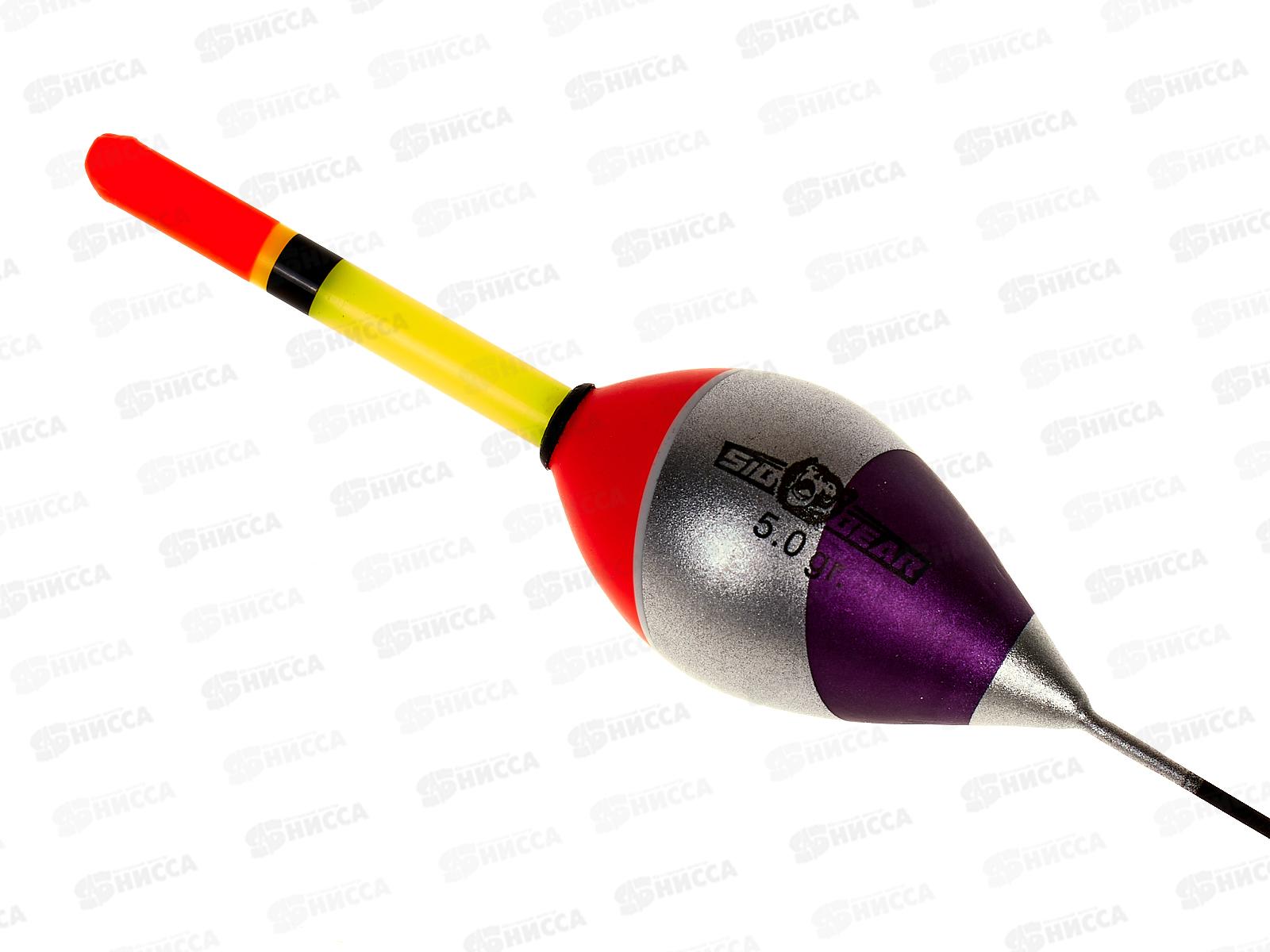 Поплавок SIBBEAR бальса съемная антена 5г сереб-фиол 2119 050 *1/10