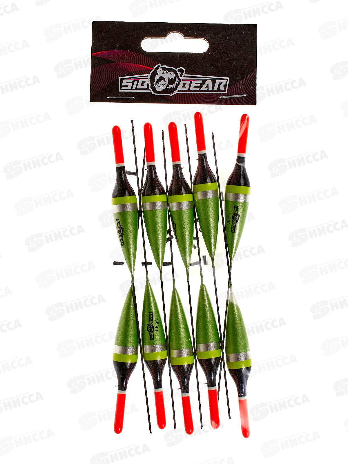 Поплавок SIBBEAR бальса красная антена 1,5г зеленый 8065 015 *1/10