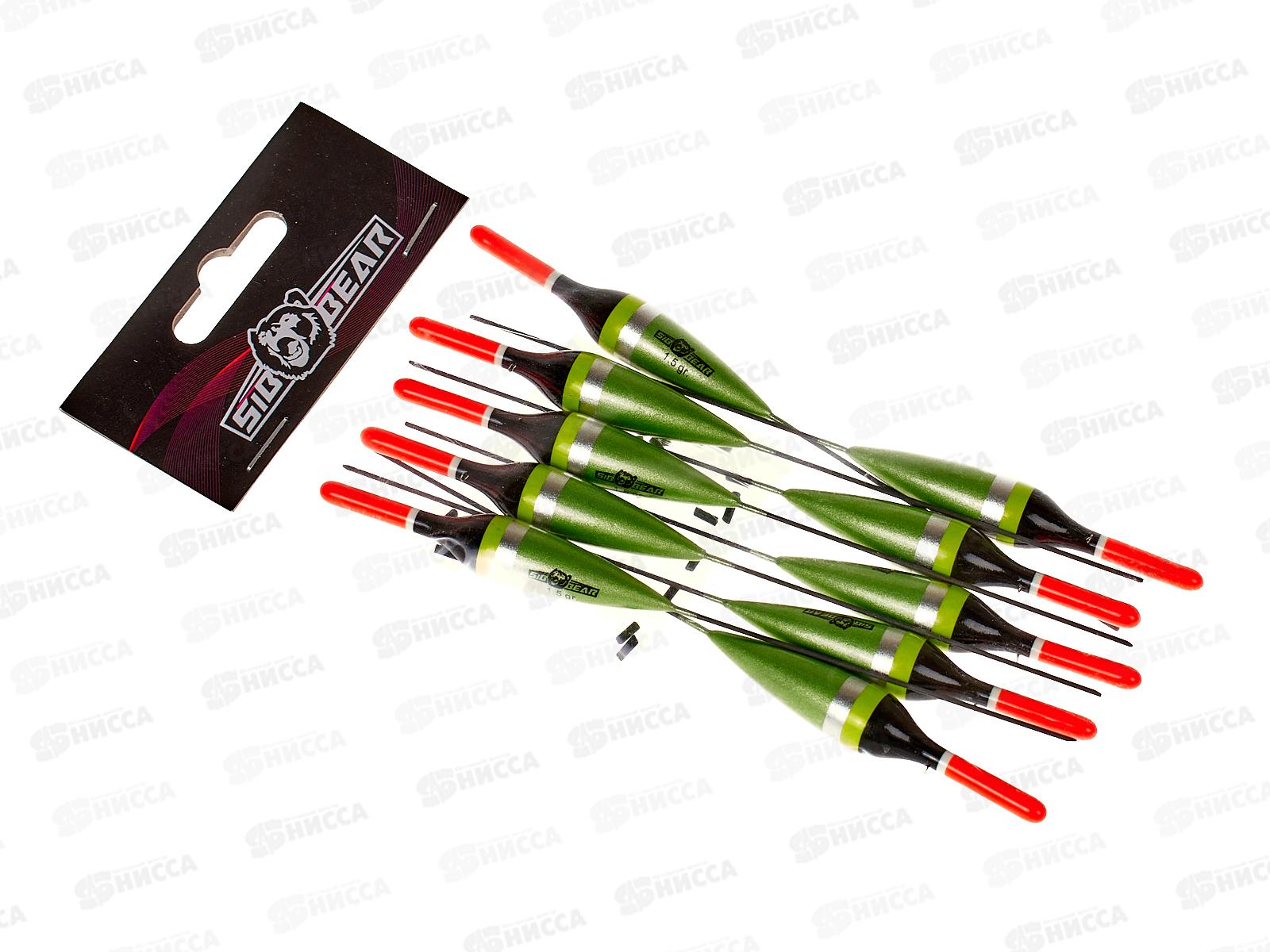 Поплавок SIBBEAR бальса красная антена 1,5г зеленый 8065 015 *1/10