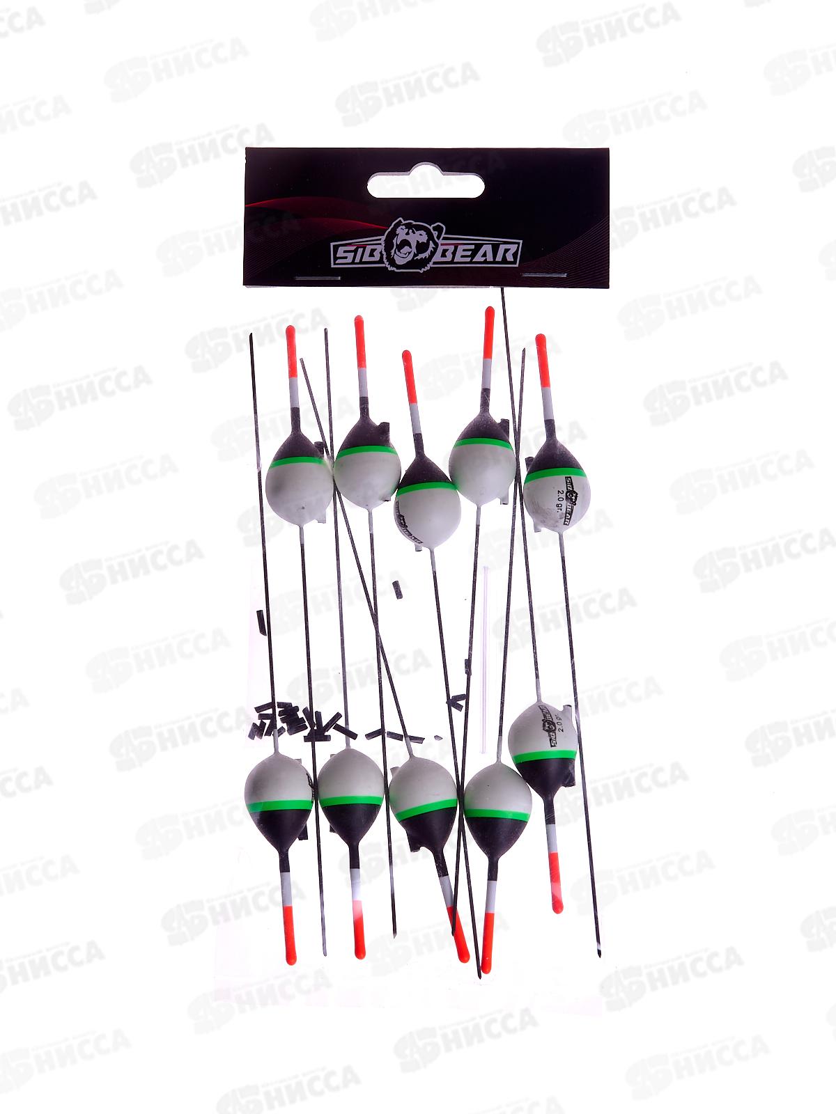 Поплавок SIBBEAR бальса скользящий цв антена белый 2г 9009 020 *1/10