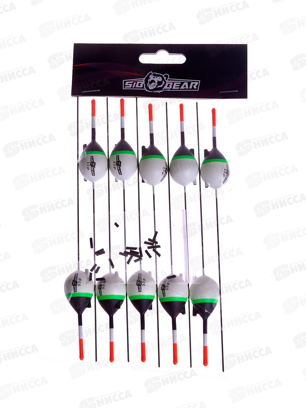 Поплавок SIBBEAR бальса скользящий цв антена белый 3г 9009 030 *1/10