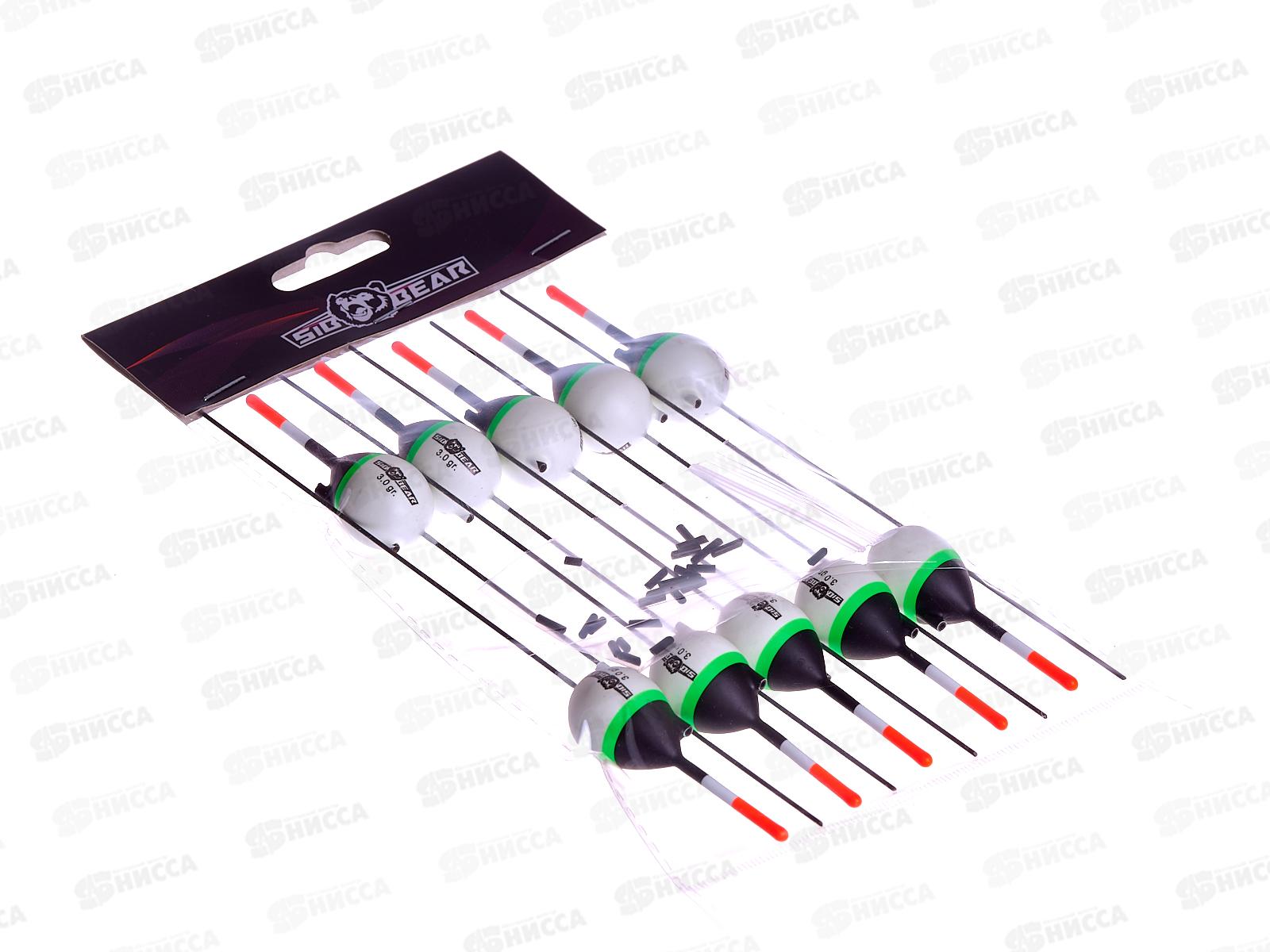 Поплавок SIBBEAR бальса скользящий цв антена белый 3г 9009 030 *1/10