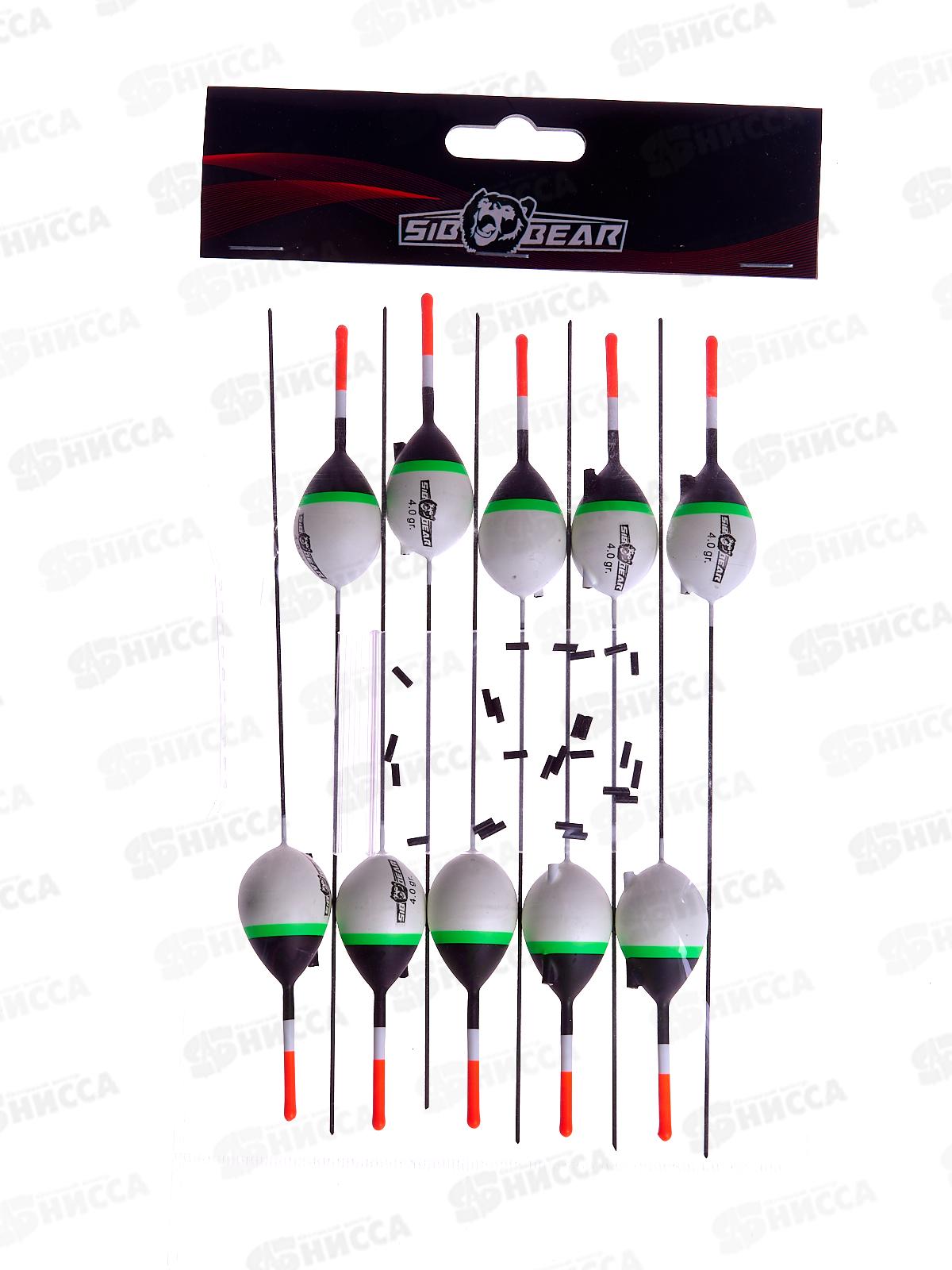 Поплавок SIBBEAR бальса скользящий цв антена белый 4г 9009 040 *1/10