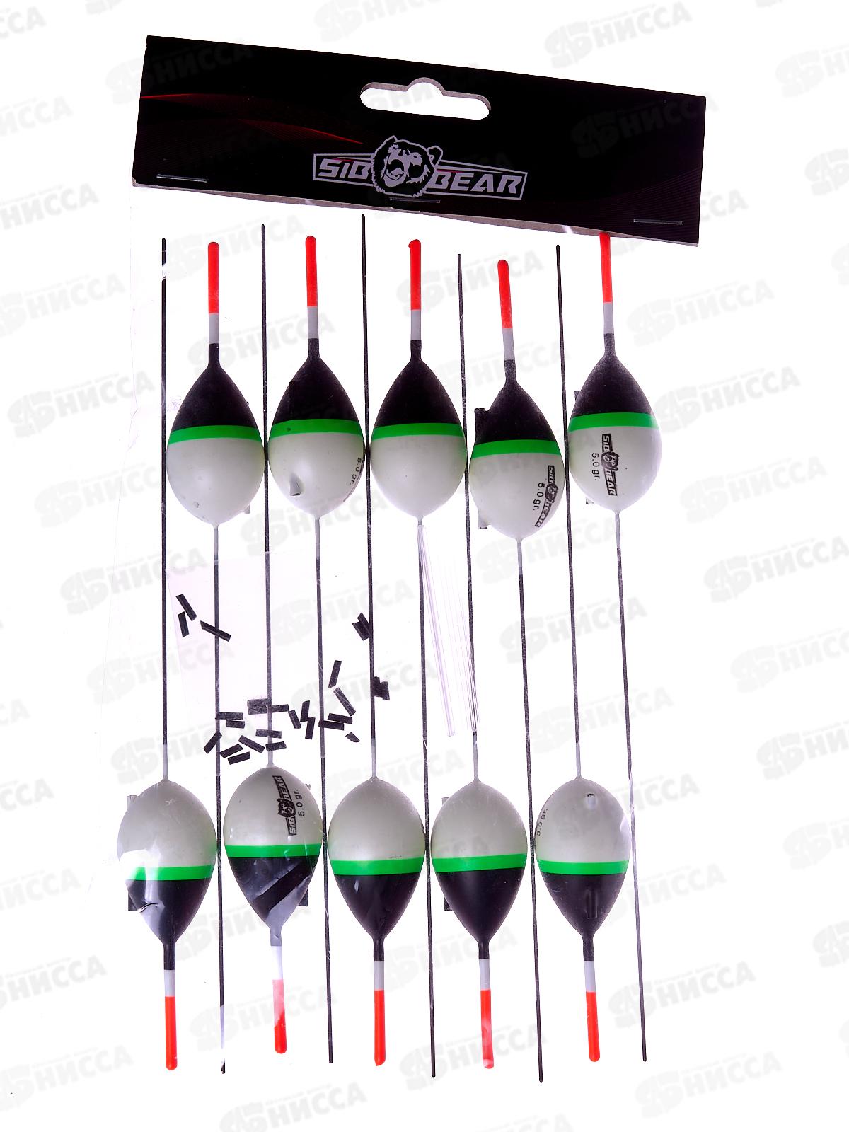 Поплавок SIBBEAR бальса скользящий цв антена белый 5г 9009 050 *1/10