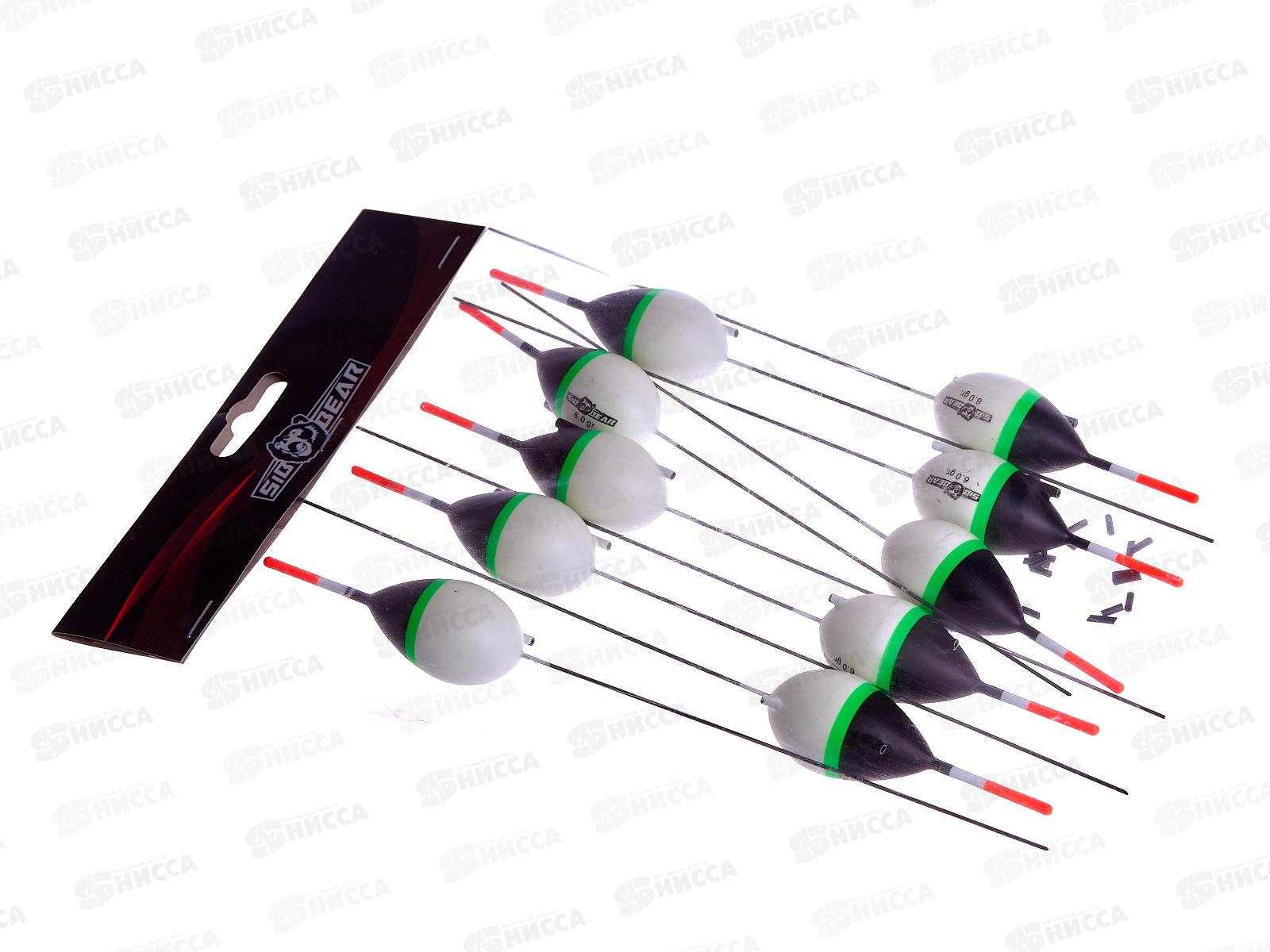 Поплавок SIBBEAR бальса скользящий цв антена белый 6г 9009 060 *1/10