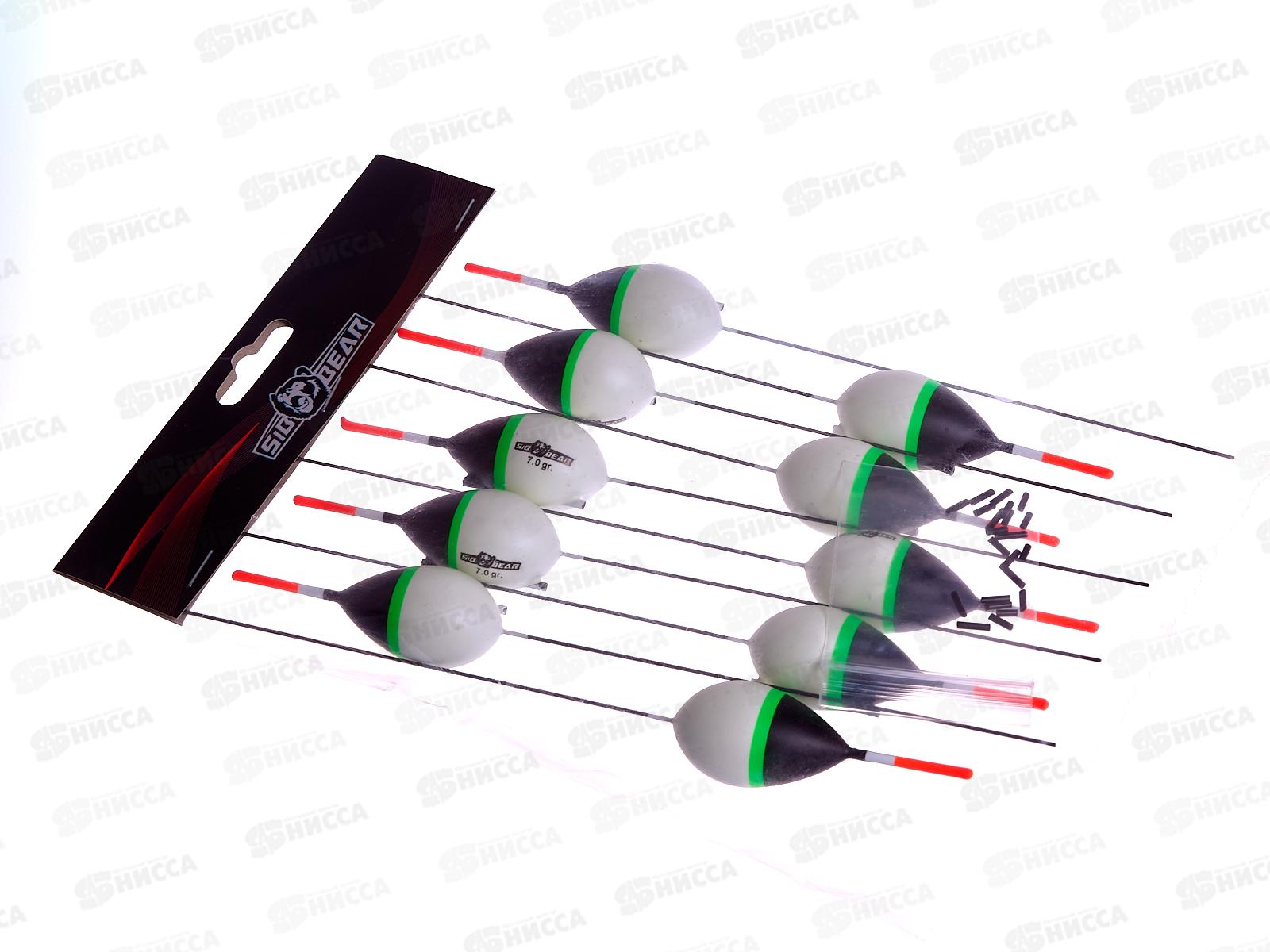 Поплавок SIBBEAR бальса скользящий цв антена белый 7г 9009 070 *1/10