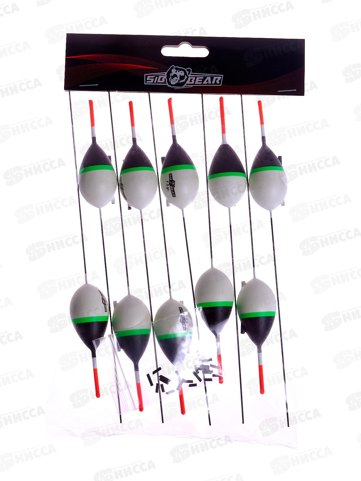 Поплавок SIBBEAR бальса скользящий цв антена белый 7г 9009 070 *1/10