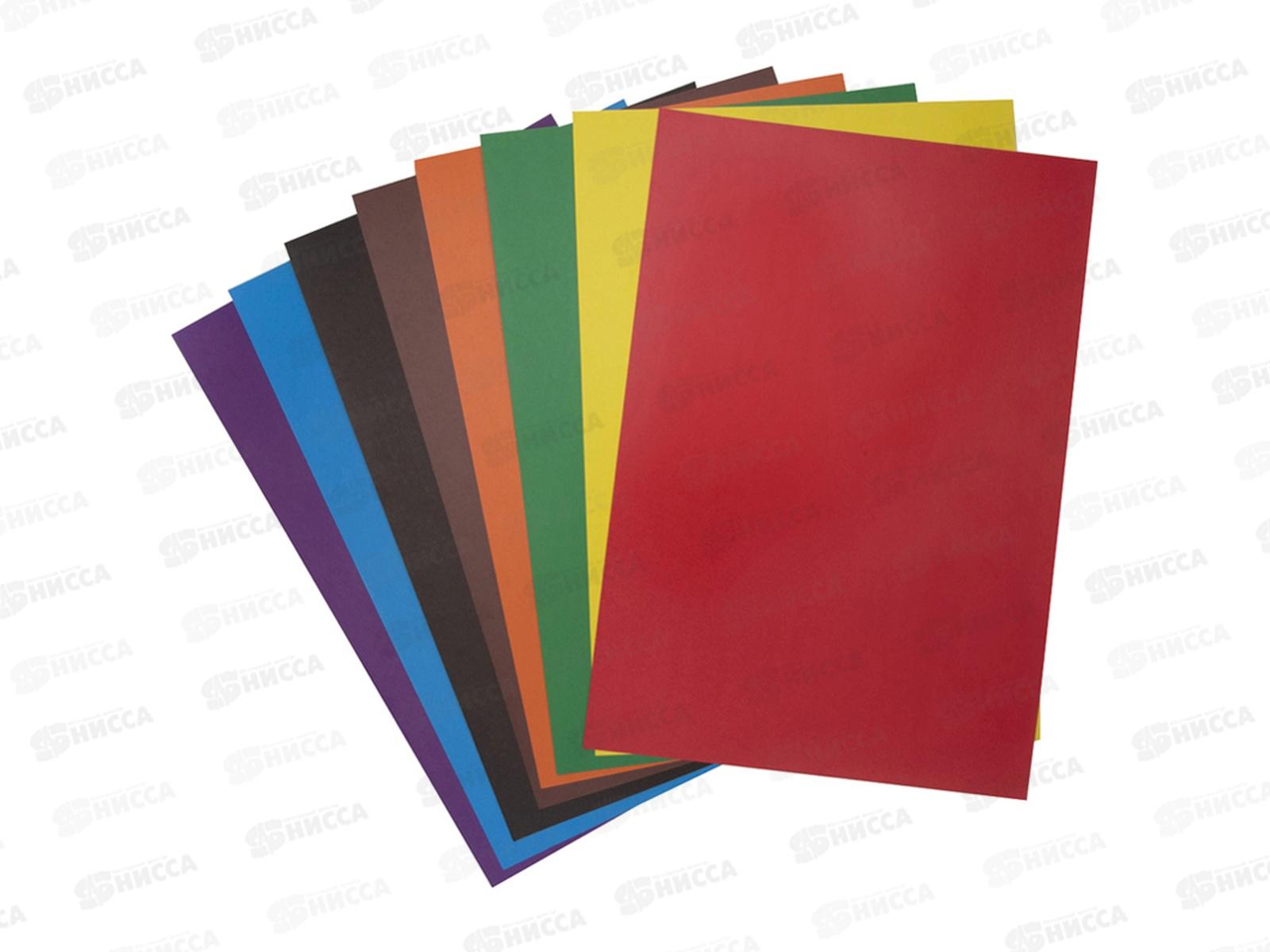 Цветной картон  ArtSpace А4 8л 8цв Тигренок клей, 28657 *25