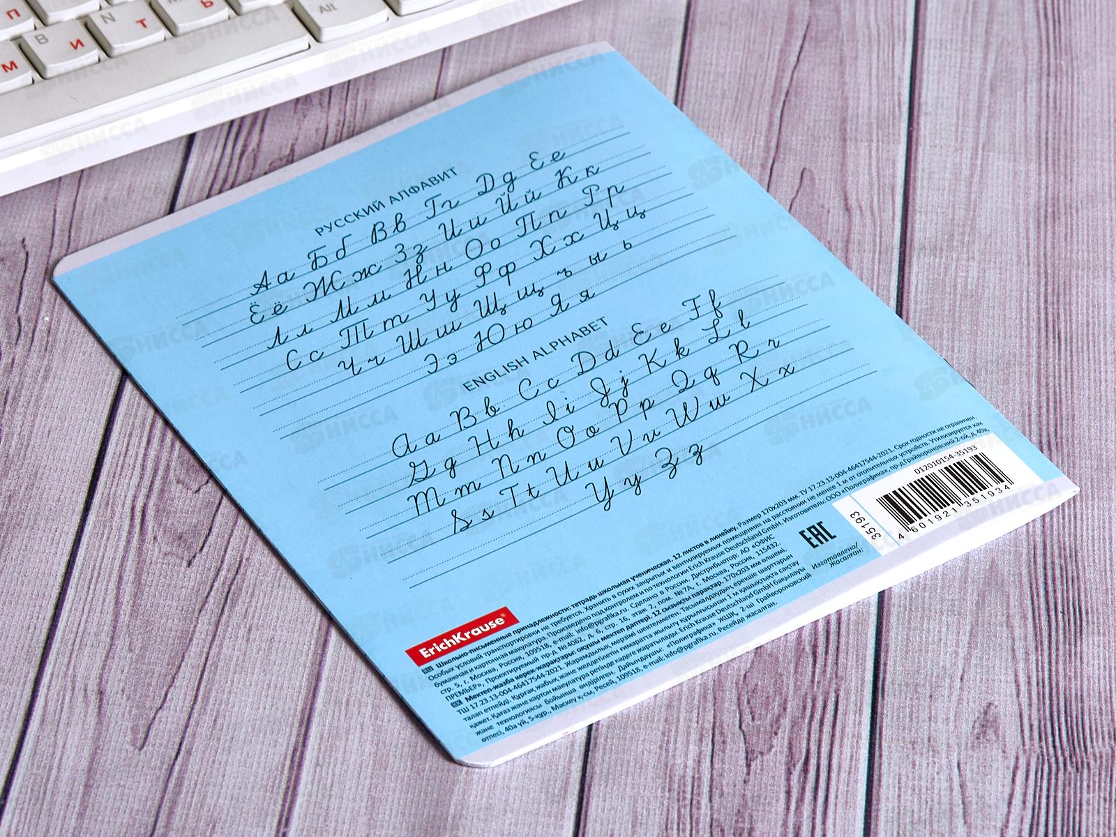 Тетрадь 12листов линия ПОЛИ Классика голуб., 35193 *10/280