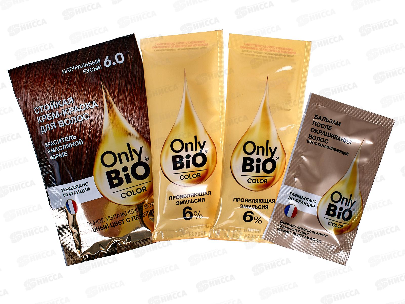 Only Bio COLOR крем-краска для волос 6,0 Натуральный русый 115мл *15