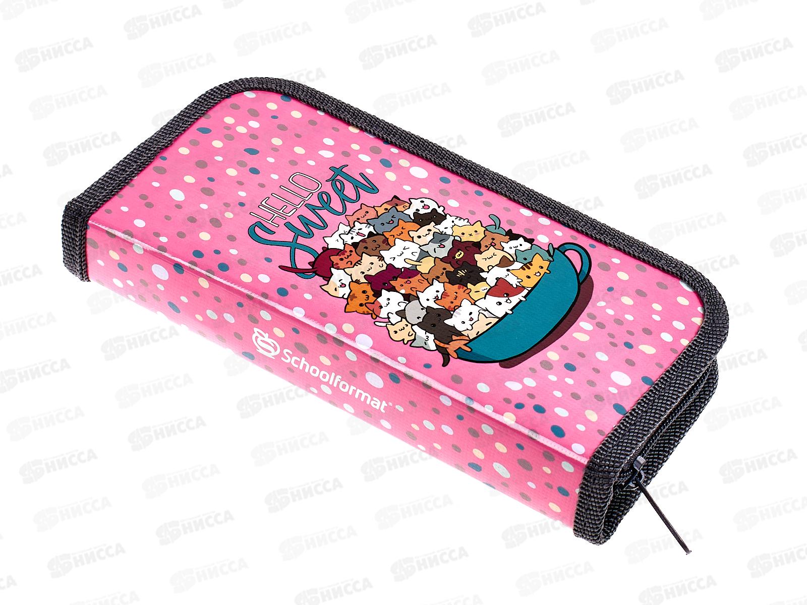 Пенал 1-секц schoolФОРМАТ Fluffy kittens 190*90 ПКC-ФЛК