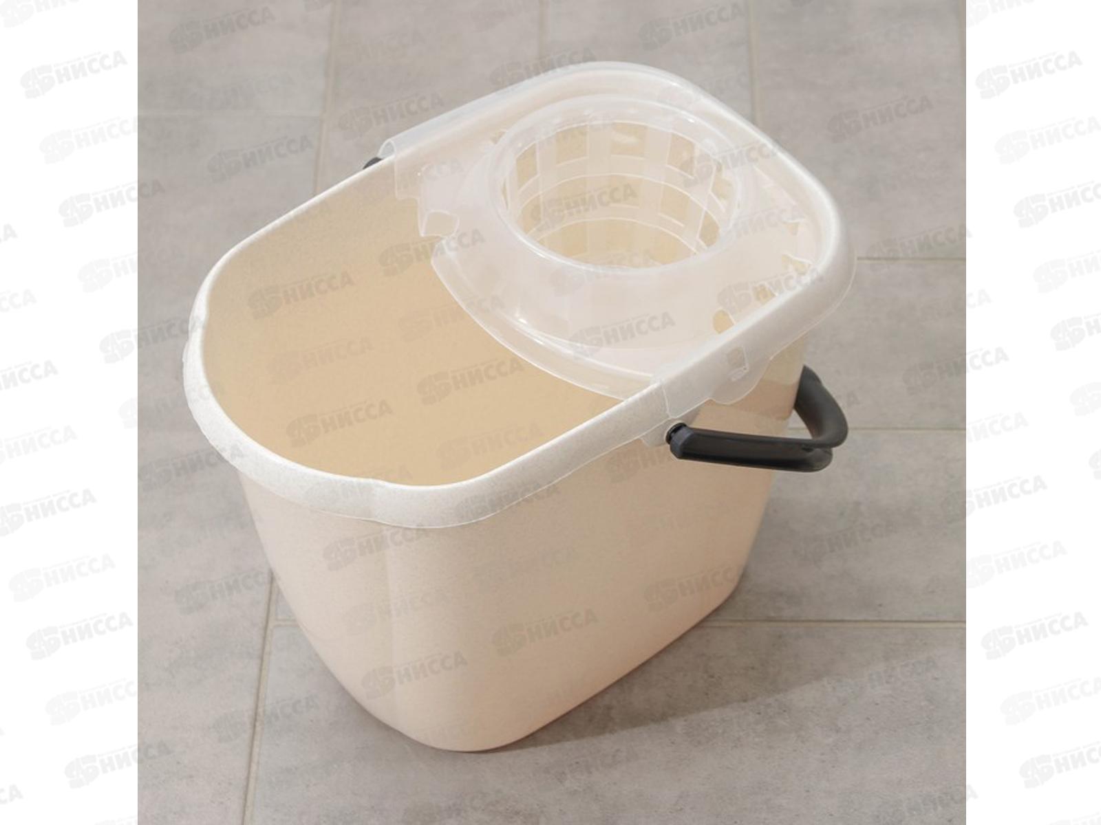 Ведро 13л &quotMalta&quot прямоугольное с отжимом МОП 221210027/04