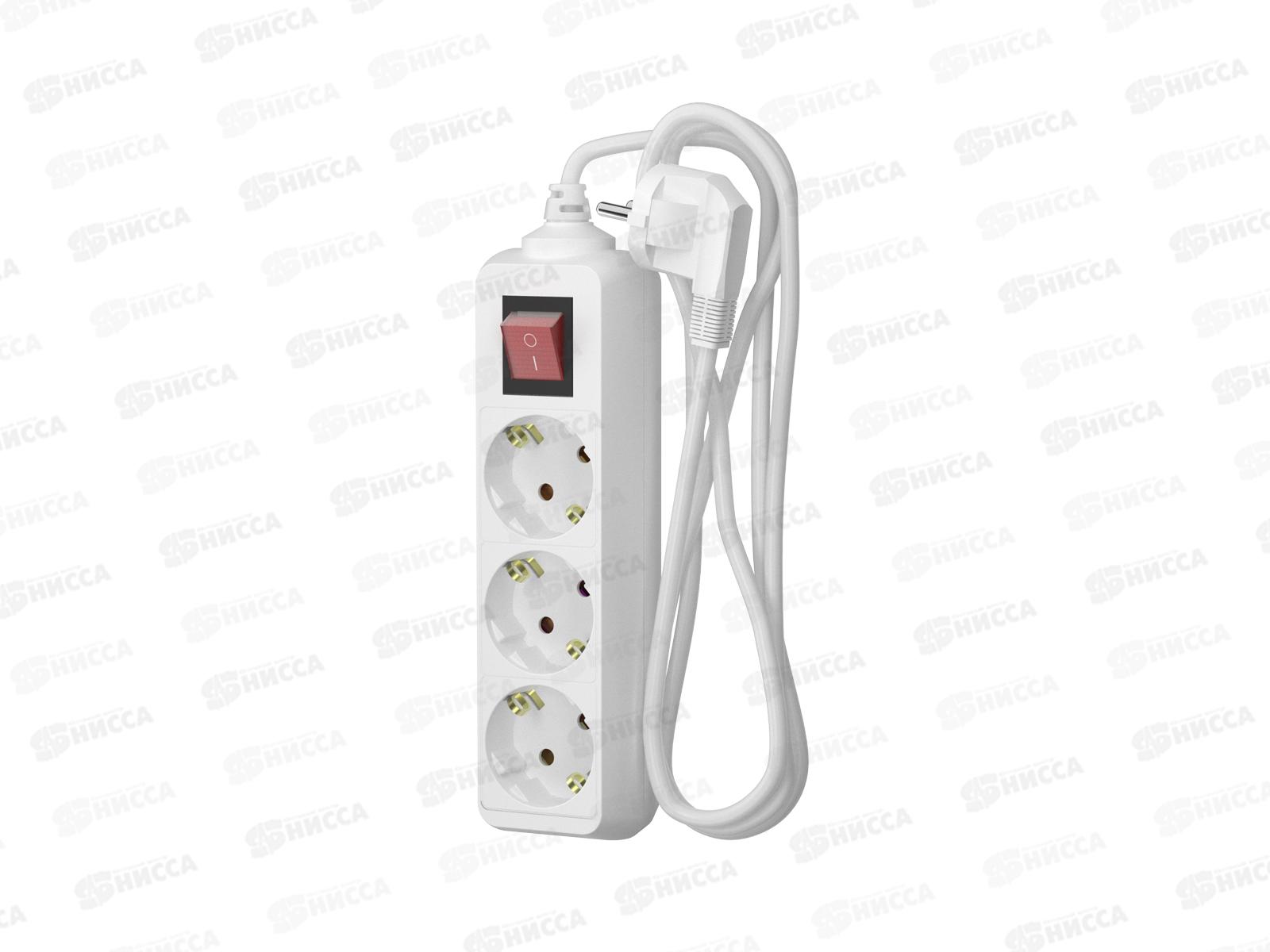 Удлинитель ФОТОН 16-23ES  2м, 3розетки 16А выключатель, с заземлением, белый *20