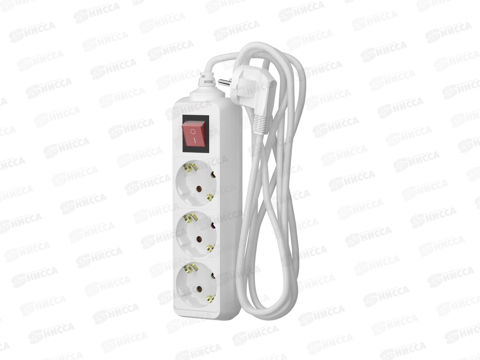 Удлинитель ФОТОН 16-33ES  3м 3розетки  16А выключатель, с заземлением, белый *20