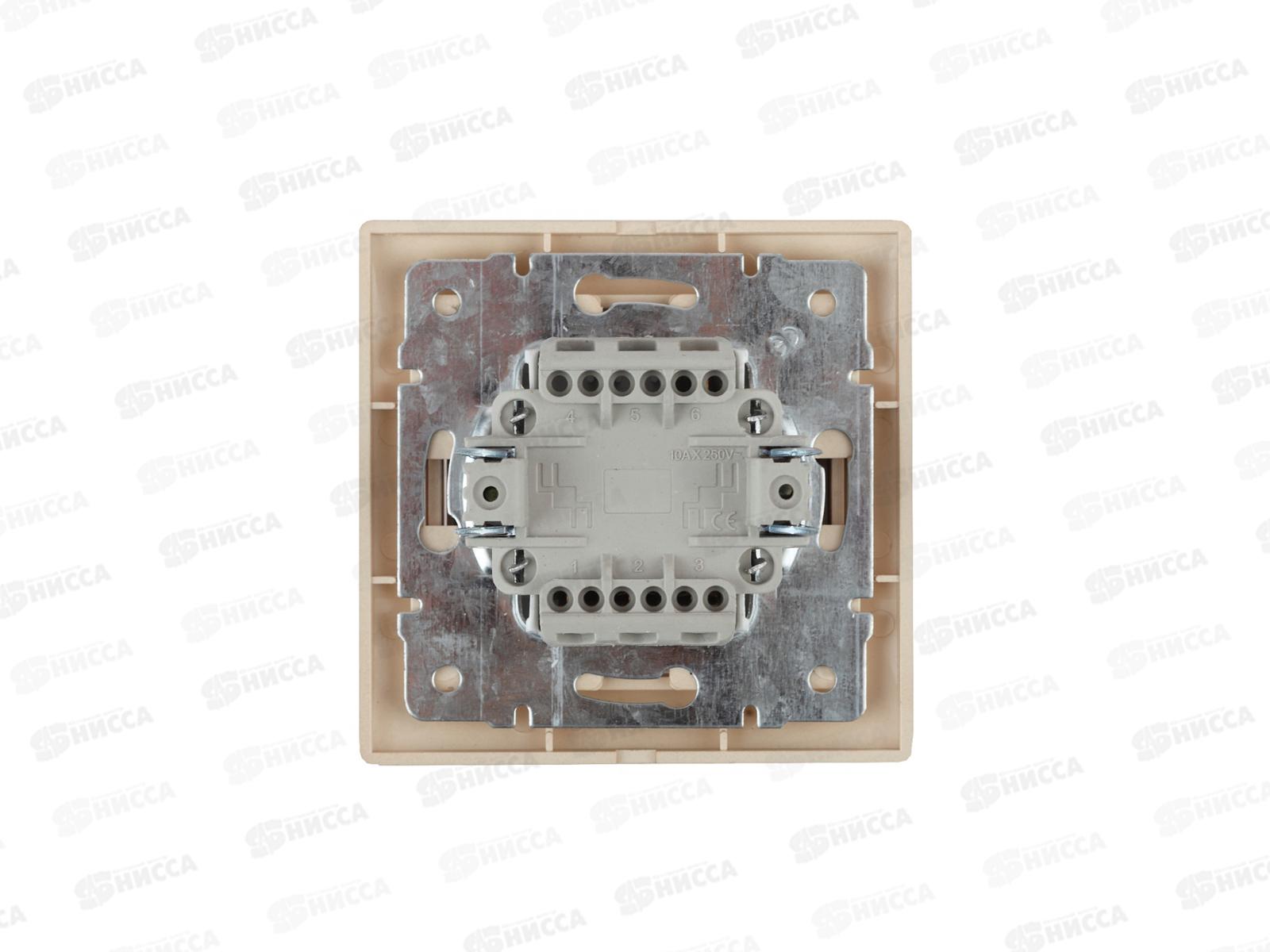 Выключатель INTRO Plano cкрытая установка тройной, 10А-250В, алюминий 1-106-03