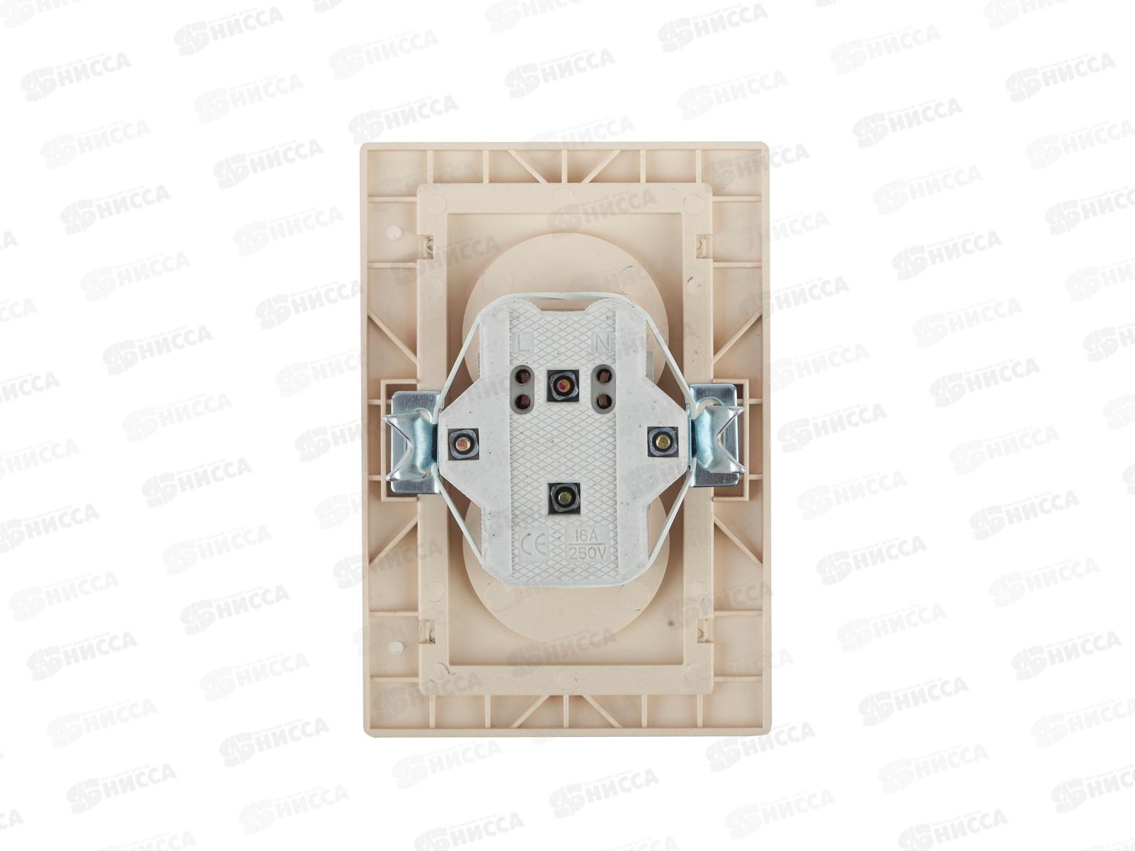 Розетка INTRO Plano cкрытой установки двойная, 16А-250В, IP20, антрацит, 1-204-05