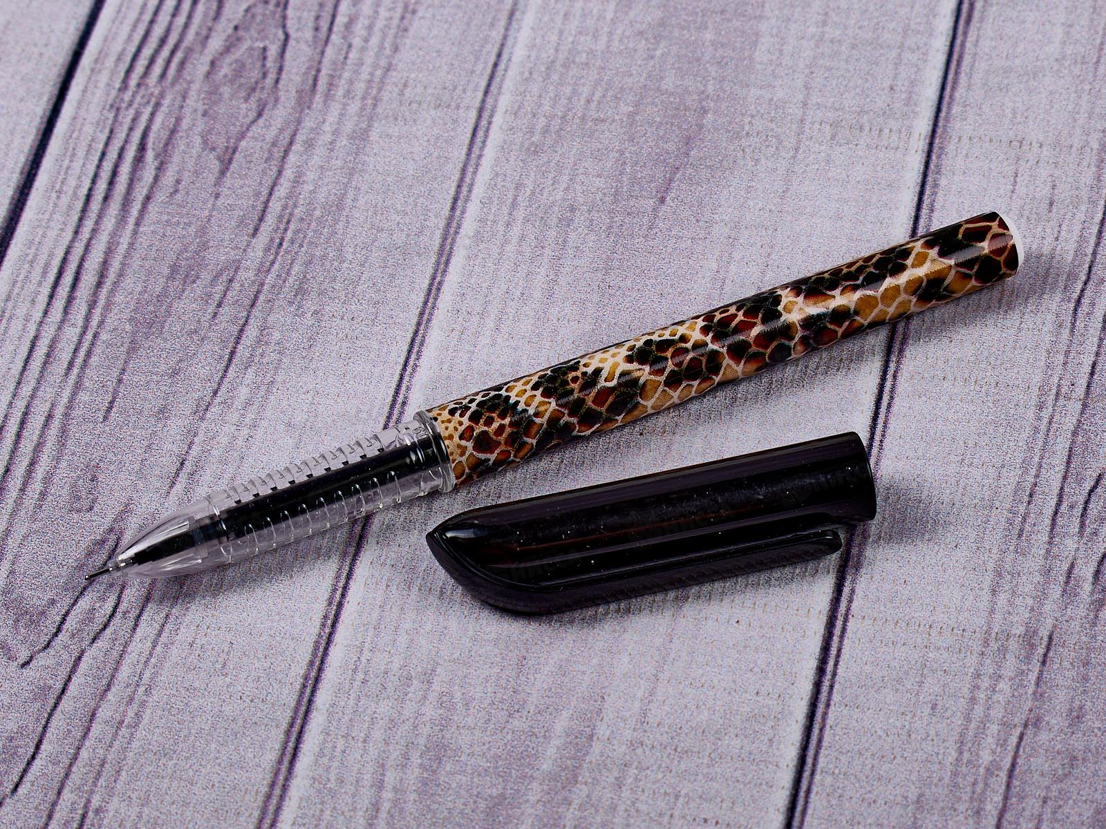 Ручка гелевая BASIR Snake texture  чёрная , 0.5мм, К602 *12/144/1728