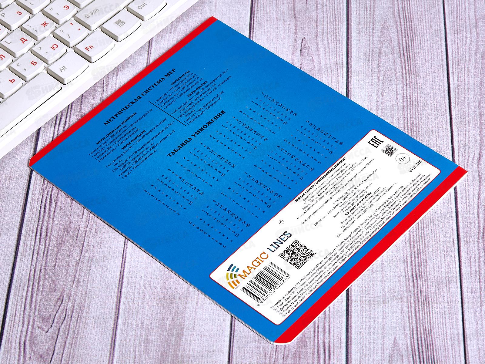 Тетрадь 12листов клетка ПЗБМ Веселая команда,018263 *20/120