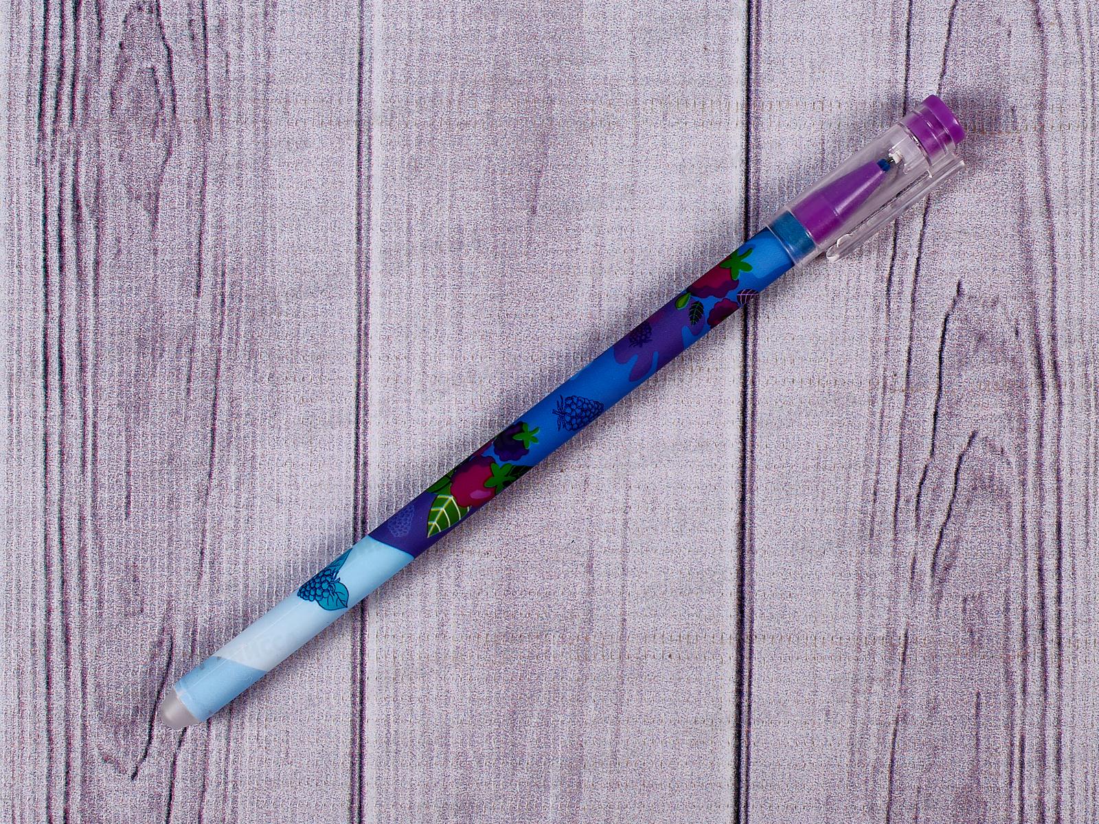 Ручка пишет-стирает MAZARI Bright fruits син.,М-5472В-70*12