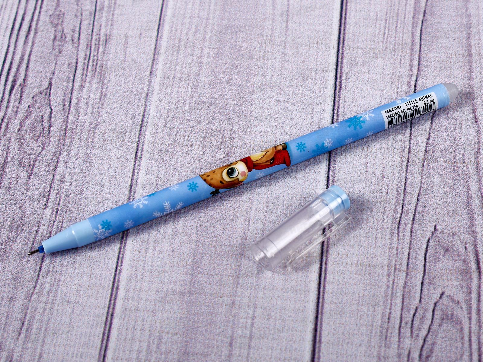 Ручка пишет-стирает  MAZARI Little animal, синяя, М-5473В-70*12
