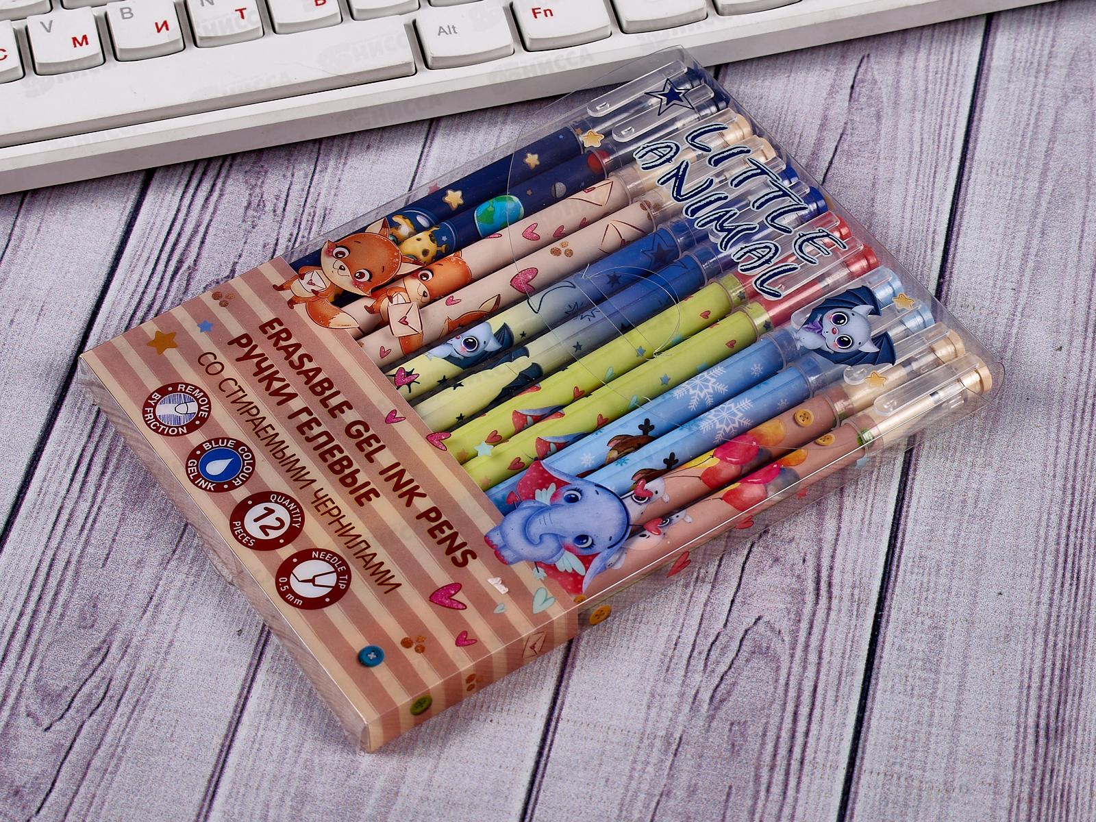 Ручка пишет-стирает  MAZARI Little animal, синяя, М-5473В-70*12