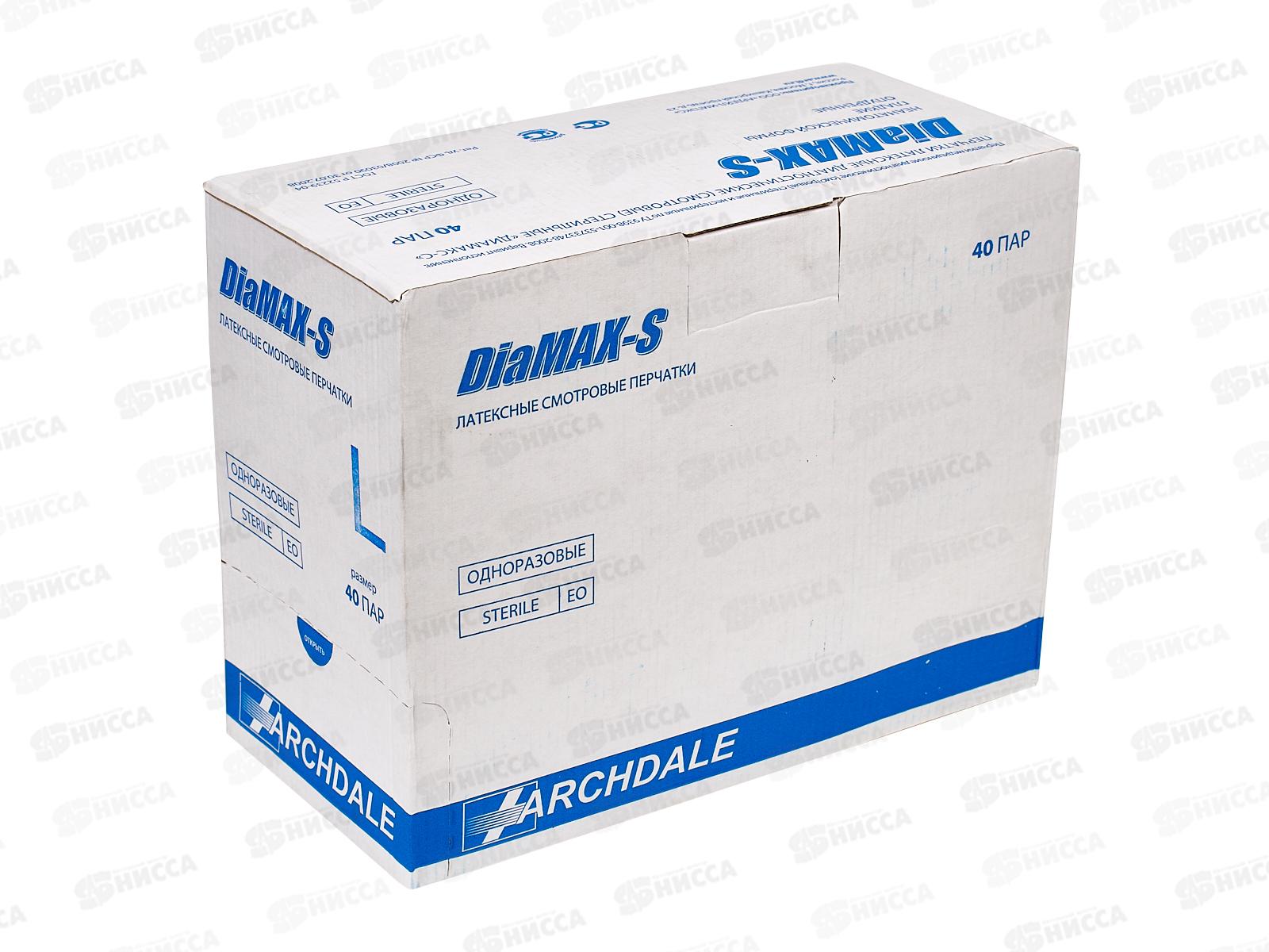 Перчатки DiaMAX-S латекс, опудренные стерильные диагностические L *40 22