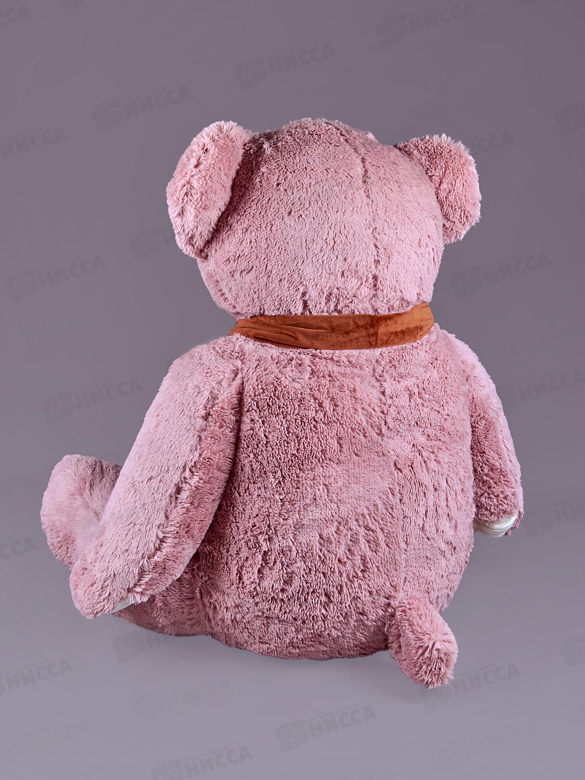 Медведь Самсон 100см, МС-150П цвет-пудровый, с шарфом  Мила
