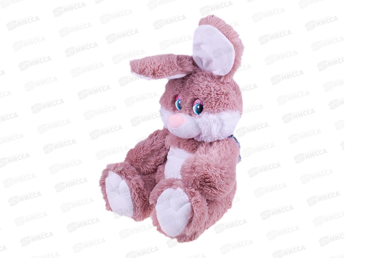 Заяц Ляля 40см, персиковый, с лентой ЗЛ-55П  Мила