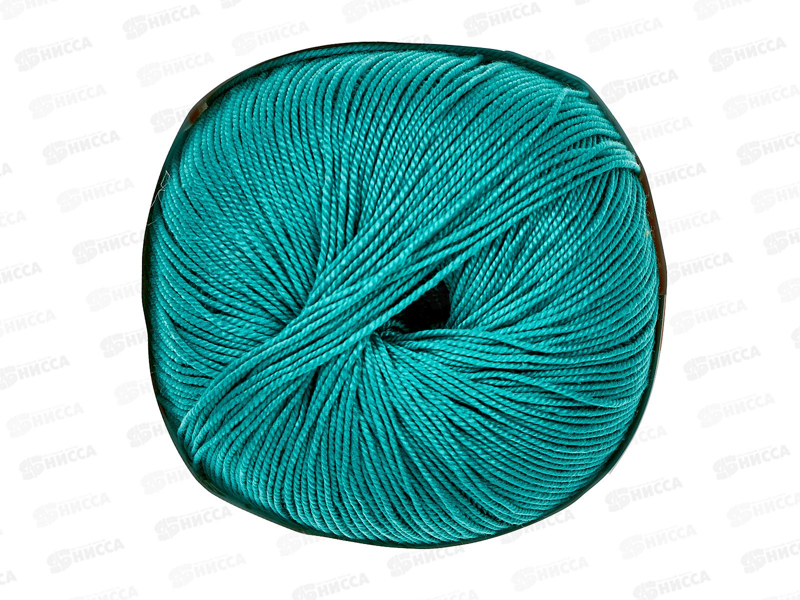 Пряжа Успешная Зеленка 511 50г 220м Хлопок