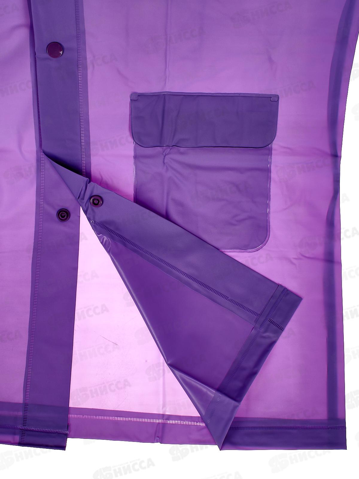 Дождевик детский RAIN06 фиолетовый с капюшоном на кнопках(4-6лет) *50