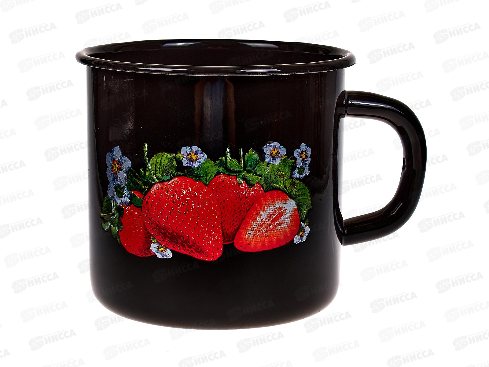 Кружка 1,0л декорированная чёрная С0107.6 *18