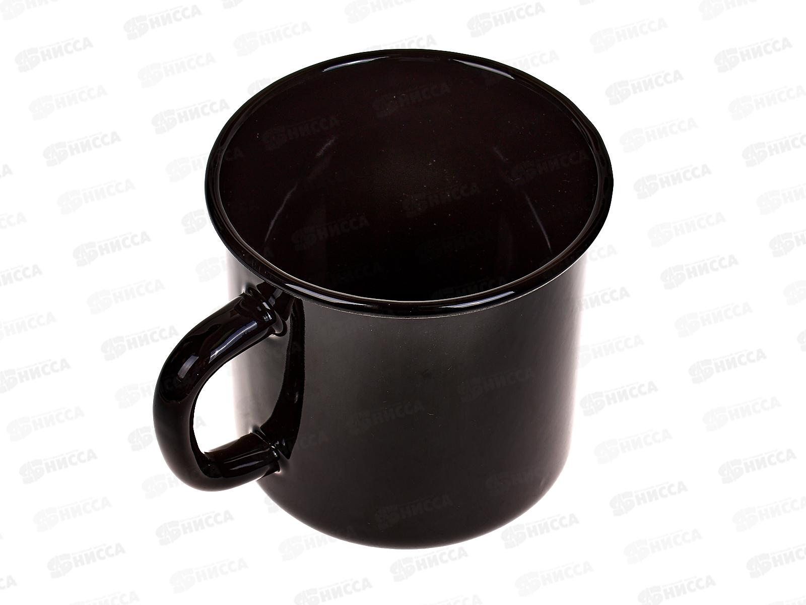 Кружка 1,0л декорированная чёрная С0107.6 *18