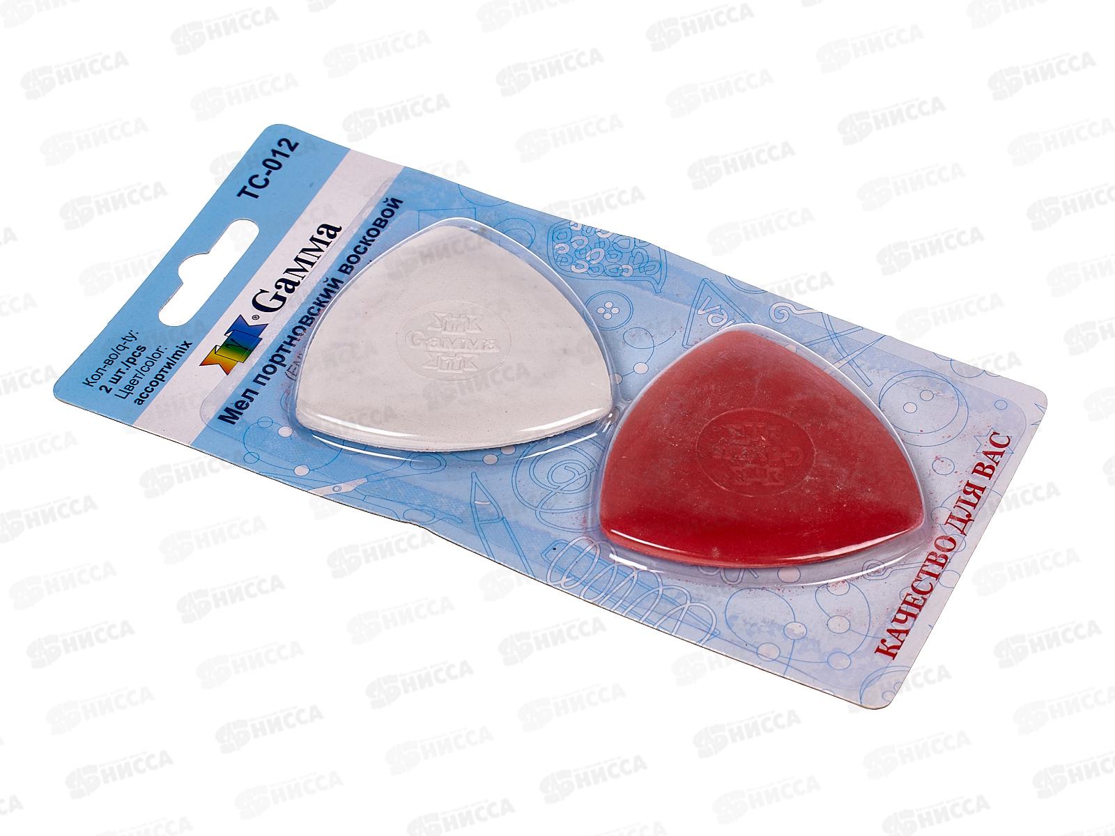 Мел портновский восковой &quotGamma&quot ТС-012 2шт ассорти в блистере *50