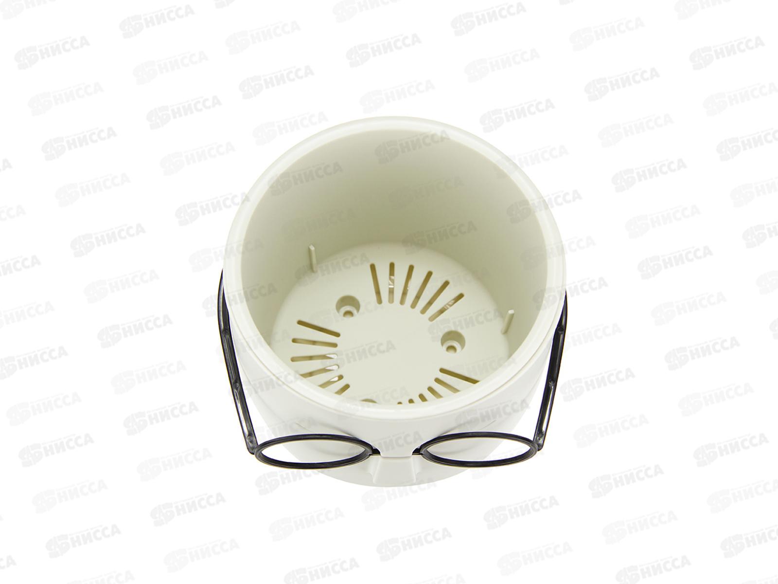 Кашпо СТИВ D115мм 0,65л со вставкой Белый ротанг М3079 *8