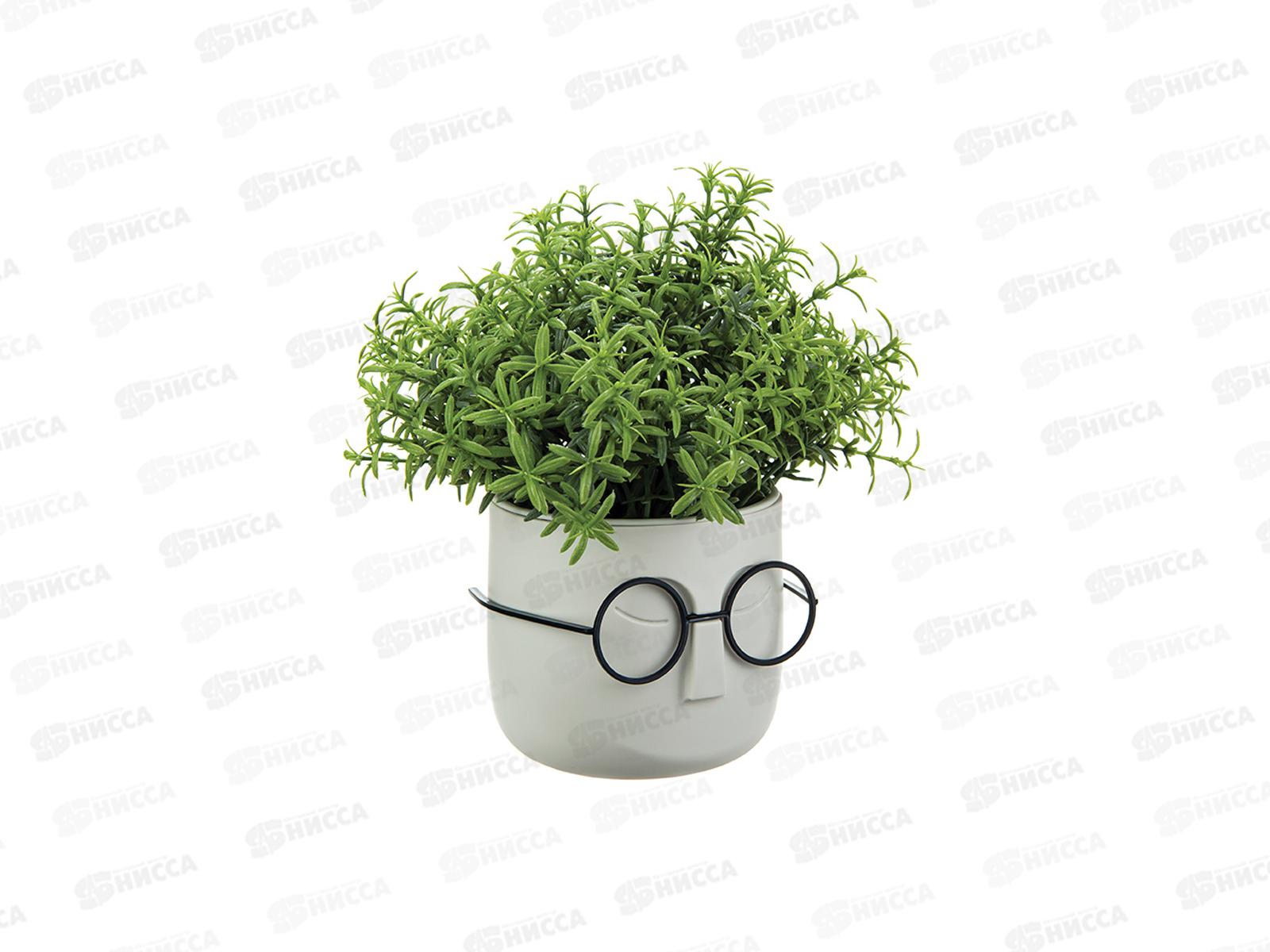 Кашпо СТИВ D115мм 0,65л со вставкой Белый ротанг М3079 *8