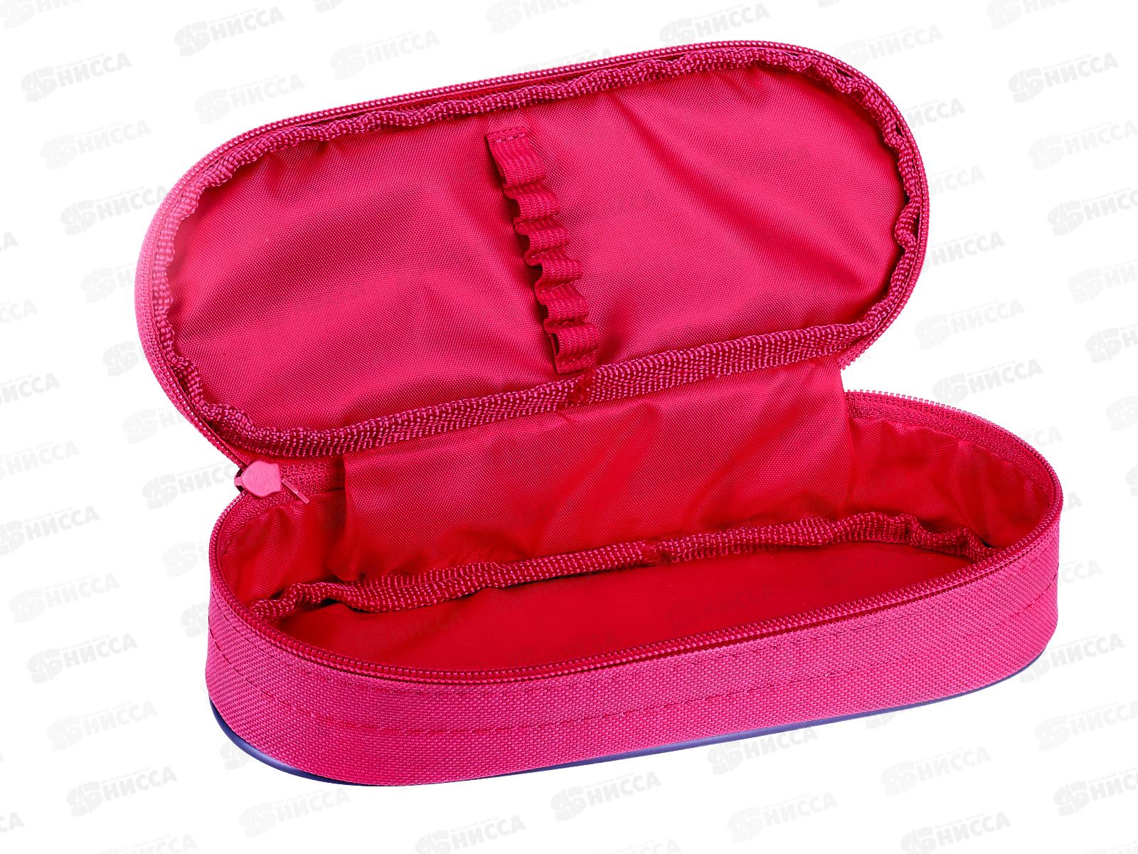 Пенал-косметичка ПЧЕЛКА объемный малиновый.210*85*50 К-6 *20
