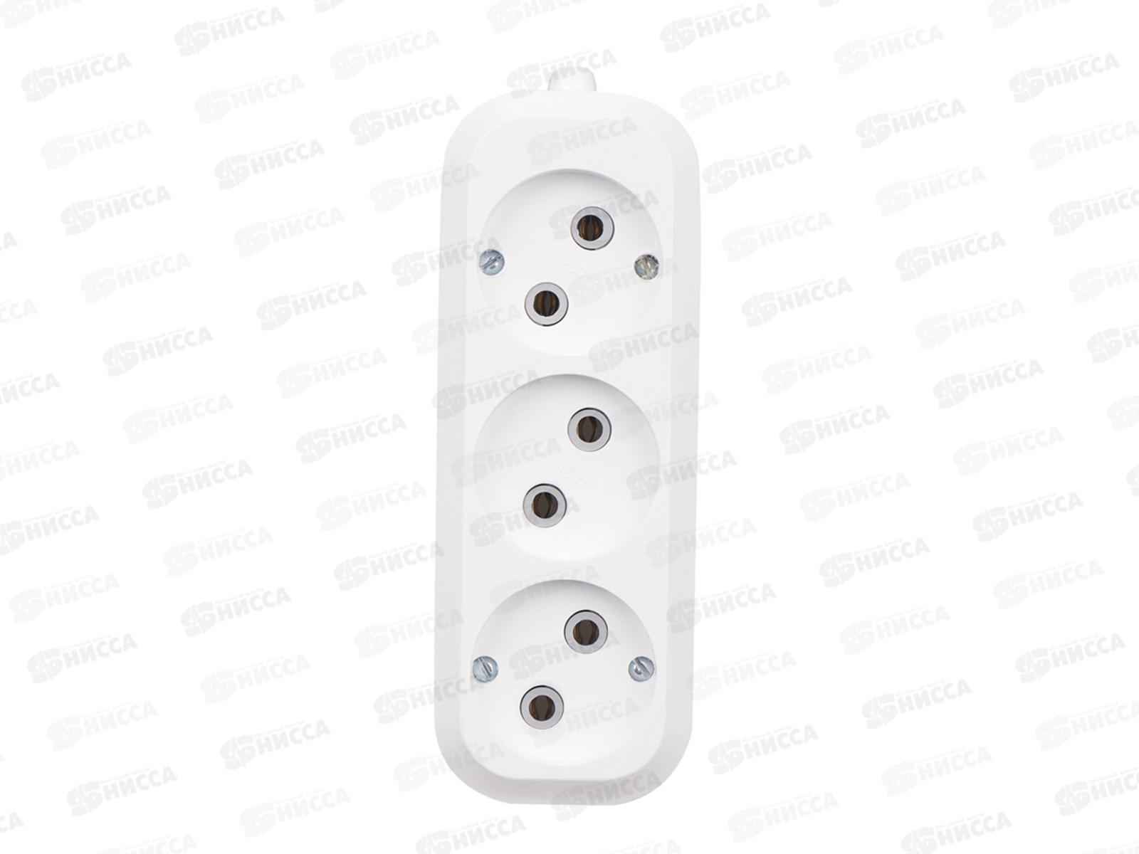 Колодка REXANT  3 гнезда, без заземления, 11-8703 *50