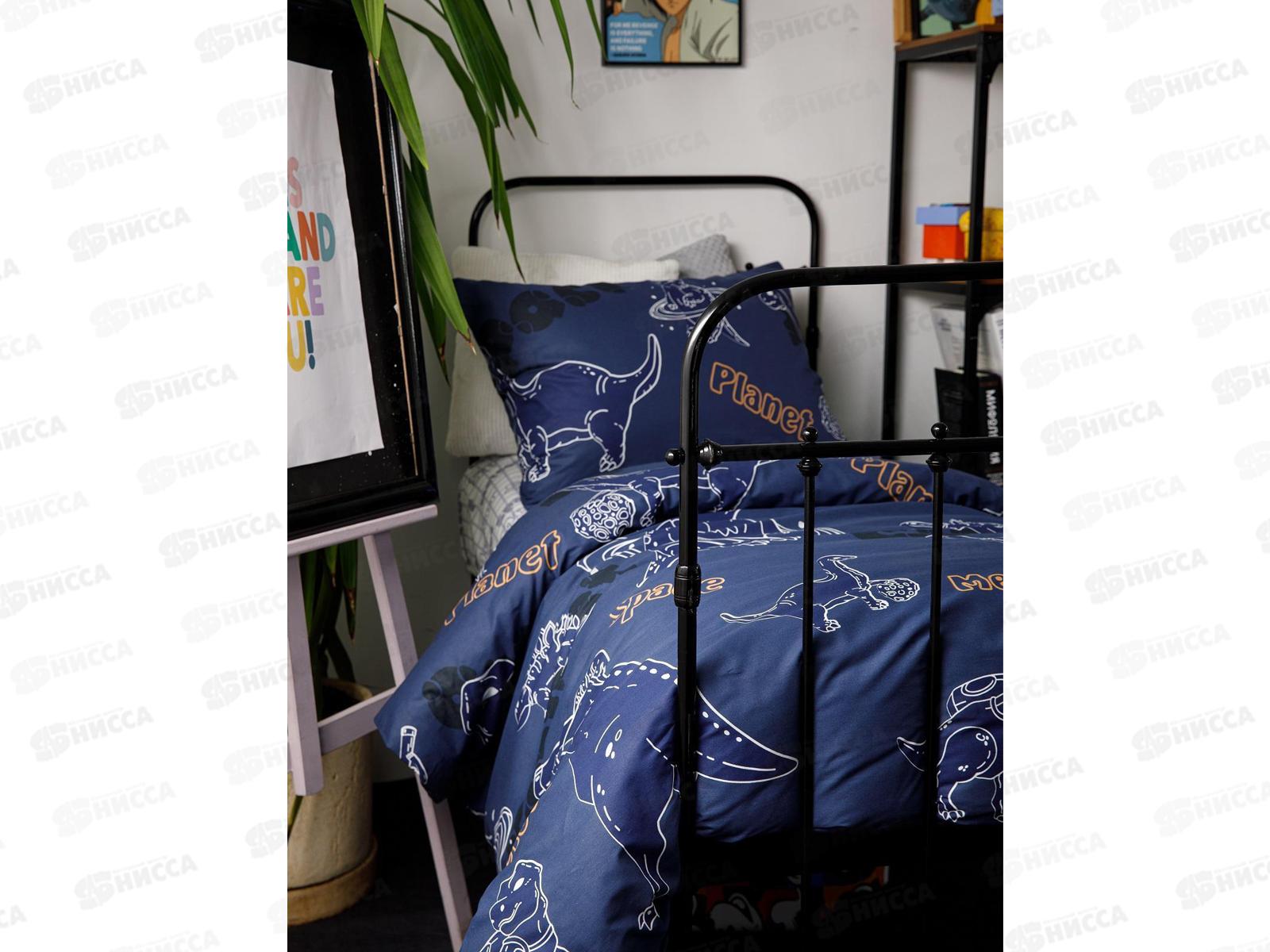 Комплект постельного белья 1,5 спальный  Перкаль Тиррекс 70*70 (1) 70741-1+70742-1 c кнопкой