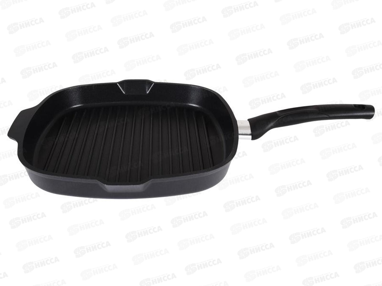 Сковорода-гриль 260/260 с АП с ручкой квадратная сгк261а &quotТрадиция&quot *5