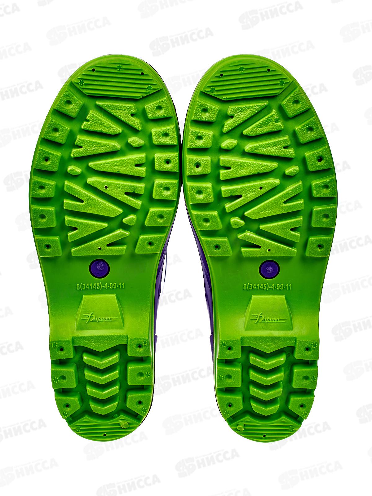 Сапоги женские с утеплителем Д18-У фиолетовый+салатовый р.36(225)