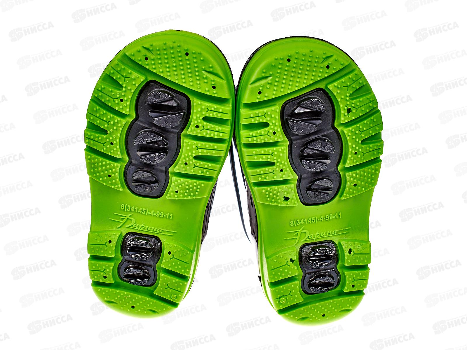 Сапоги детские Д14-К черный+салатовый р.24