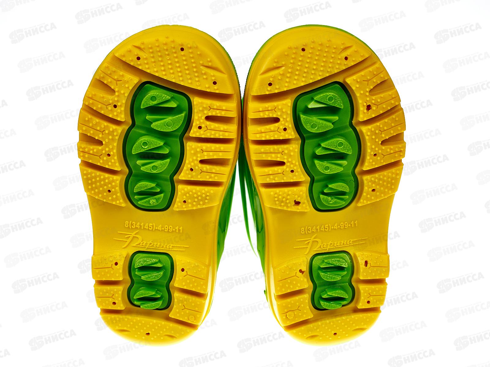 Сапоги детские Д14-К салатовый+желтый р.27