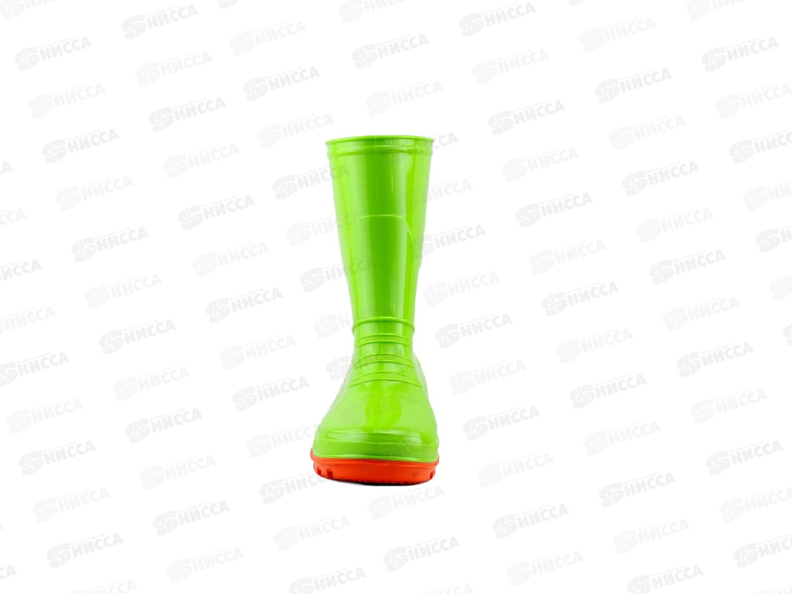 Сапоги детские Д14-К салатовый+оранжевый р.26