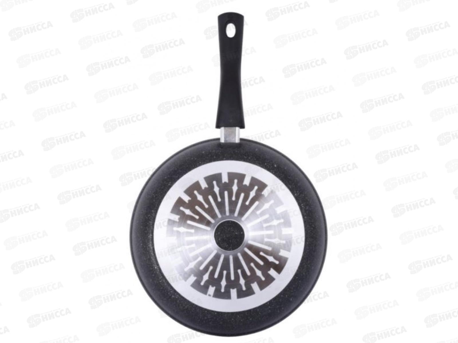 Сковорода 280мм со съемной ручкой темный мрамор смти282а